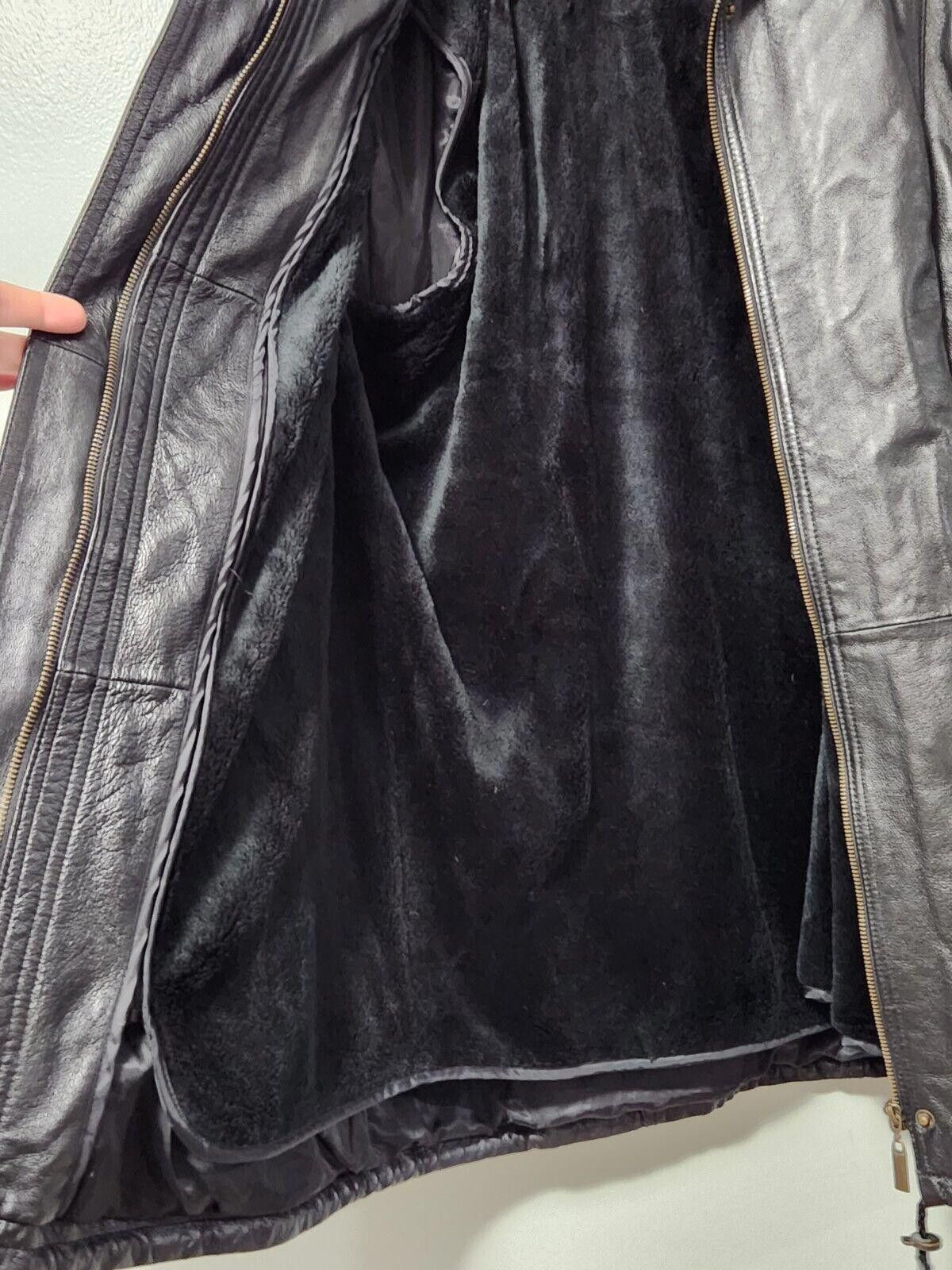 Designer Anne Klein Leather Coat Medium Lined Soft 80s Vintage Size M / US 6-8 / IT 42-44 - 7 Thumbnail