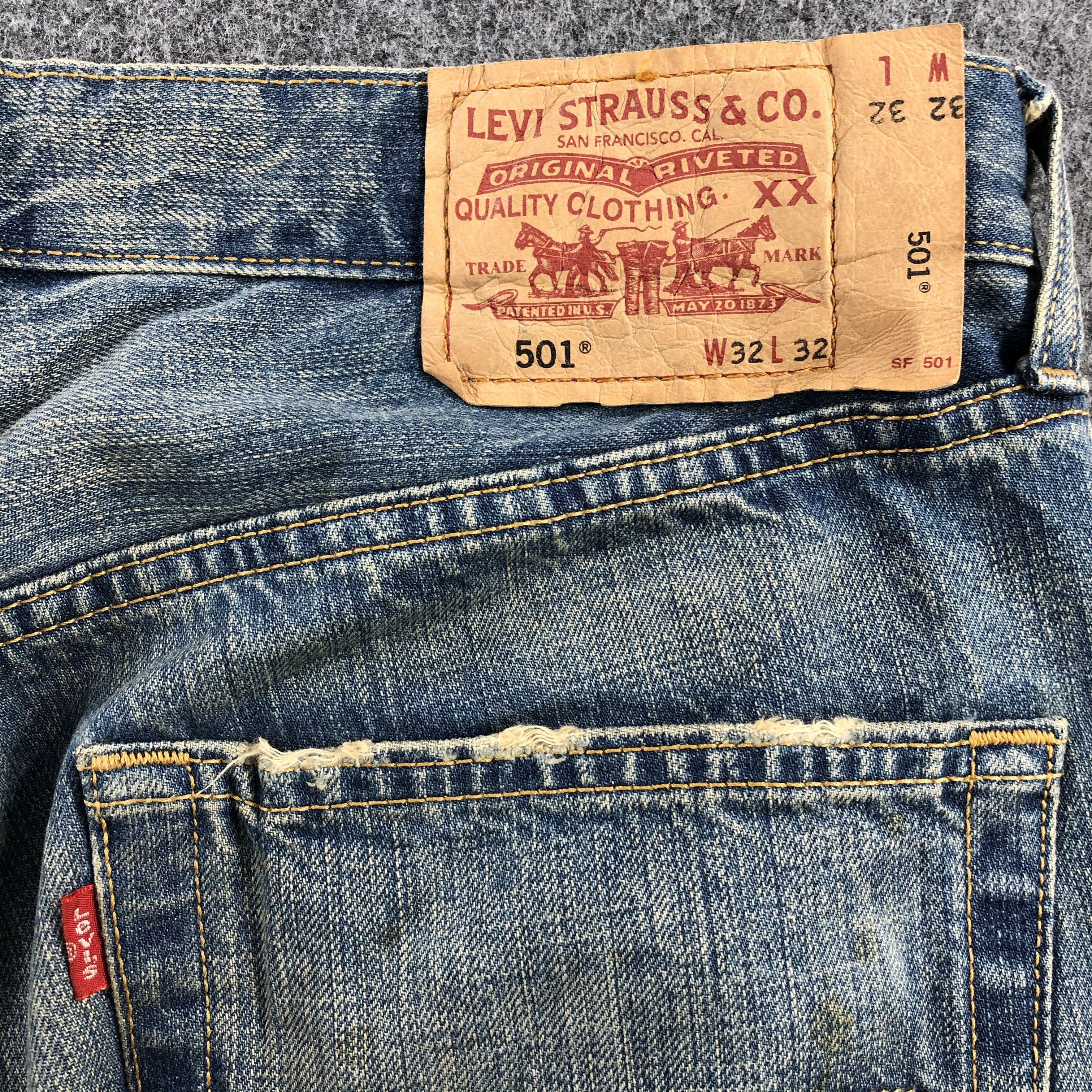 Levi's × Vintage Vintage 90s Distress Levis 501 Jeans-JM894 Size US 33 - 5 Thumbnail