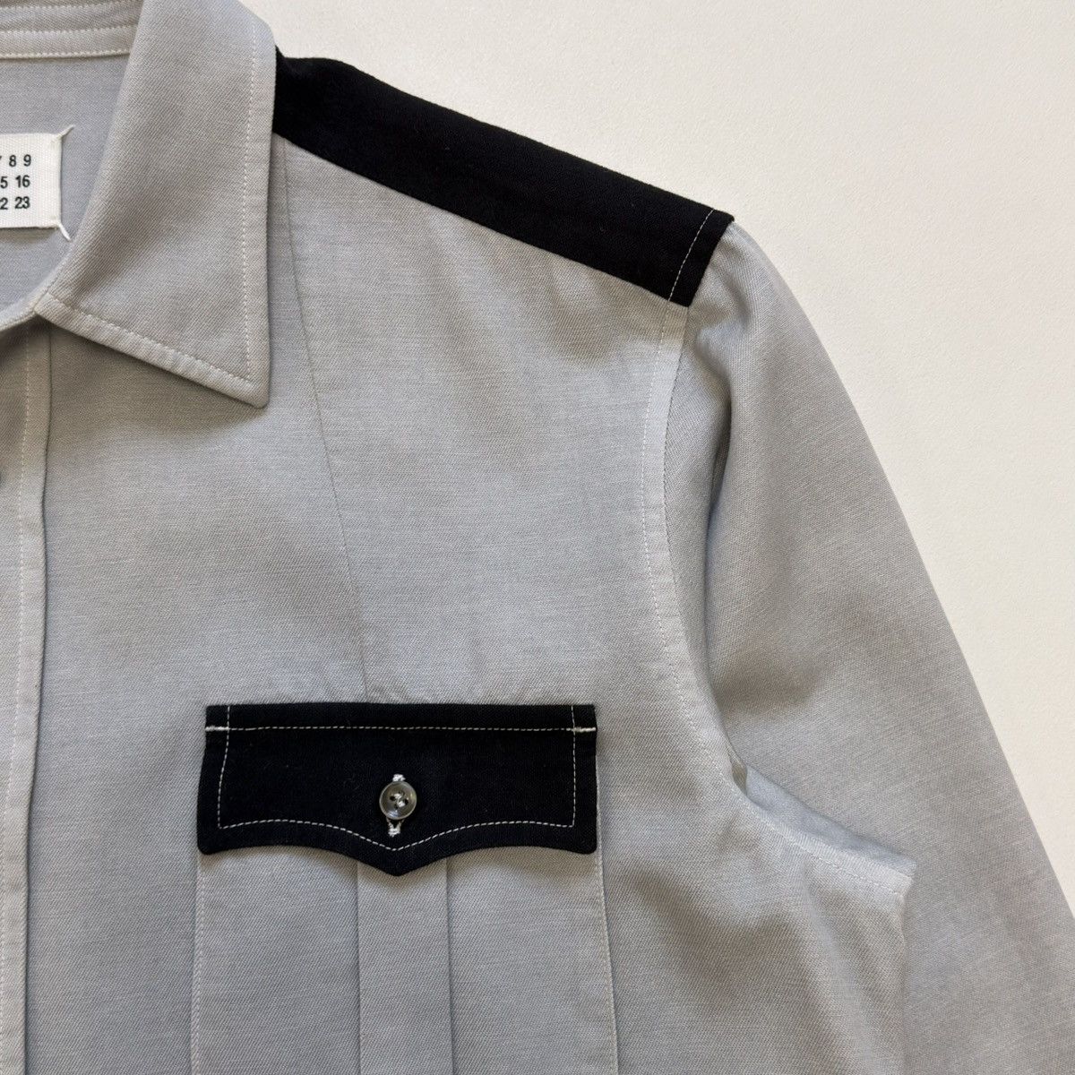 Maison Margiela A/W 11 Sample Light Grey Cotton Western Shirt Size US M / EU 48-50 / 2 - 10 Thumbnail