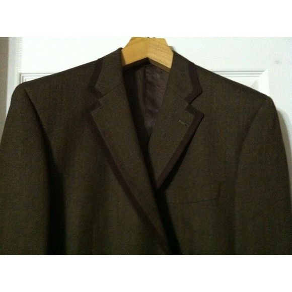 Murano MURANO MENS NEW DARK 100% LAMBSWOOL JACKET BLAZER SIZE: L Size US L / EU 52-54 / 3 - 2 Thumbnail
