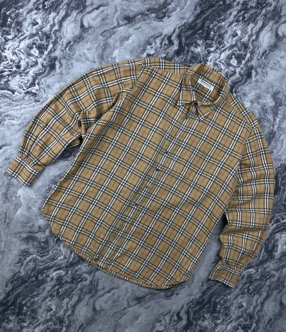 Burberry Burberrys Vintage Nova Check Shirt Buttons Long Sleeve Men Size US L / EU 52-54 / 3 - 1 Thumbnail