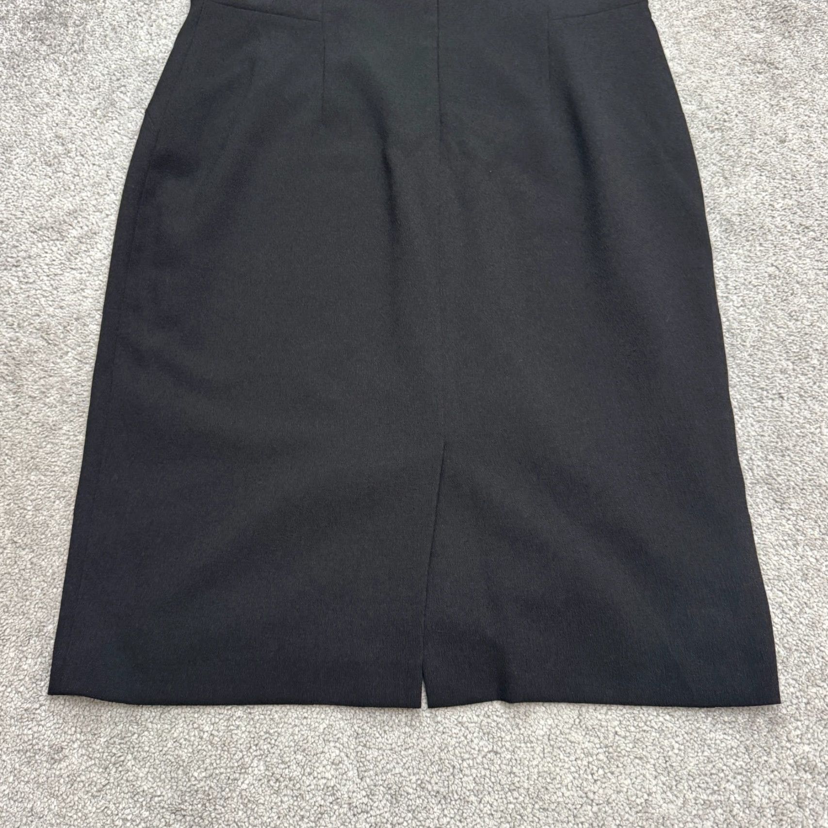 Anne Klein Anne Klein Dress Cap Sleeve Cowl Neck Sheath Midi Black Women 14 Career Workwear Size XL / US 12-14 / IT 48-50 - 3 Thumbnail