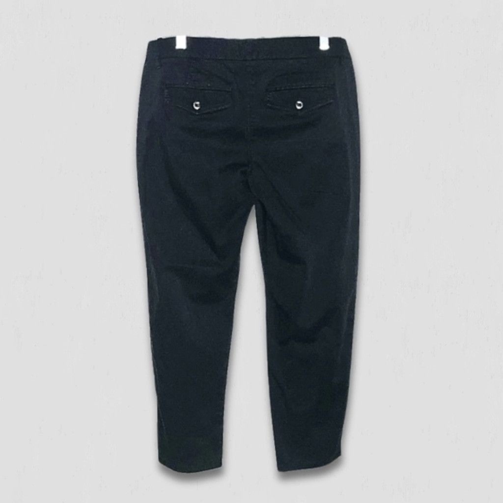 White House Black Market White House Pants Skinny Cropped Mid-Rise Stretch Black sz 6 Size 28" / US 6 / IT 42 - 2 Thumbnail