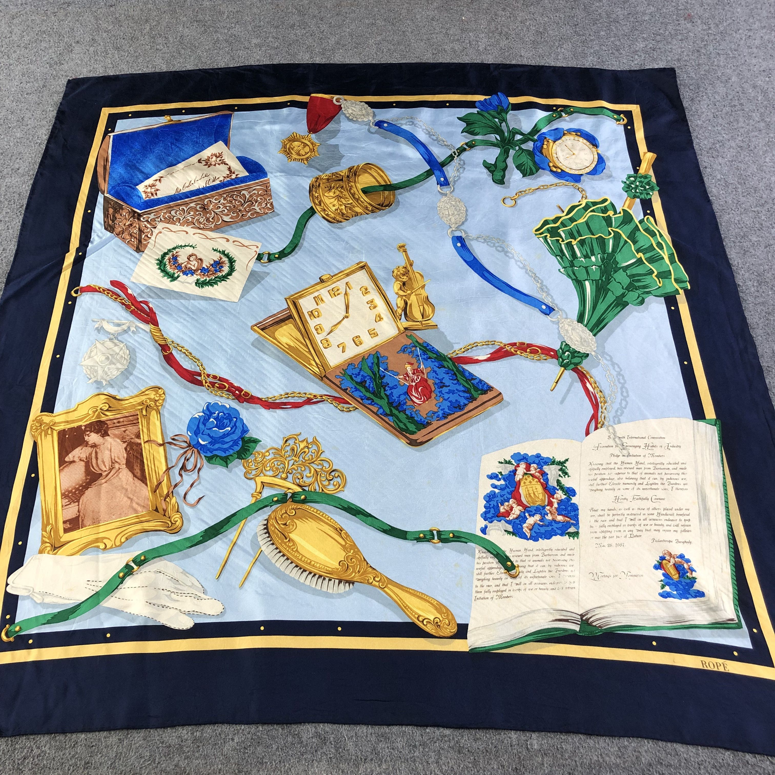 Rope Luxury Design Silk Scarf M462