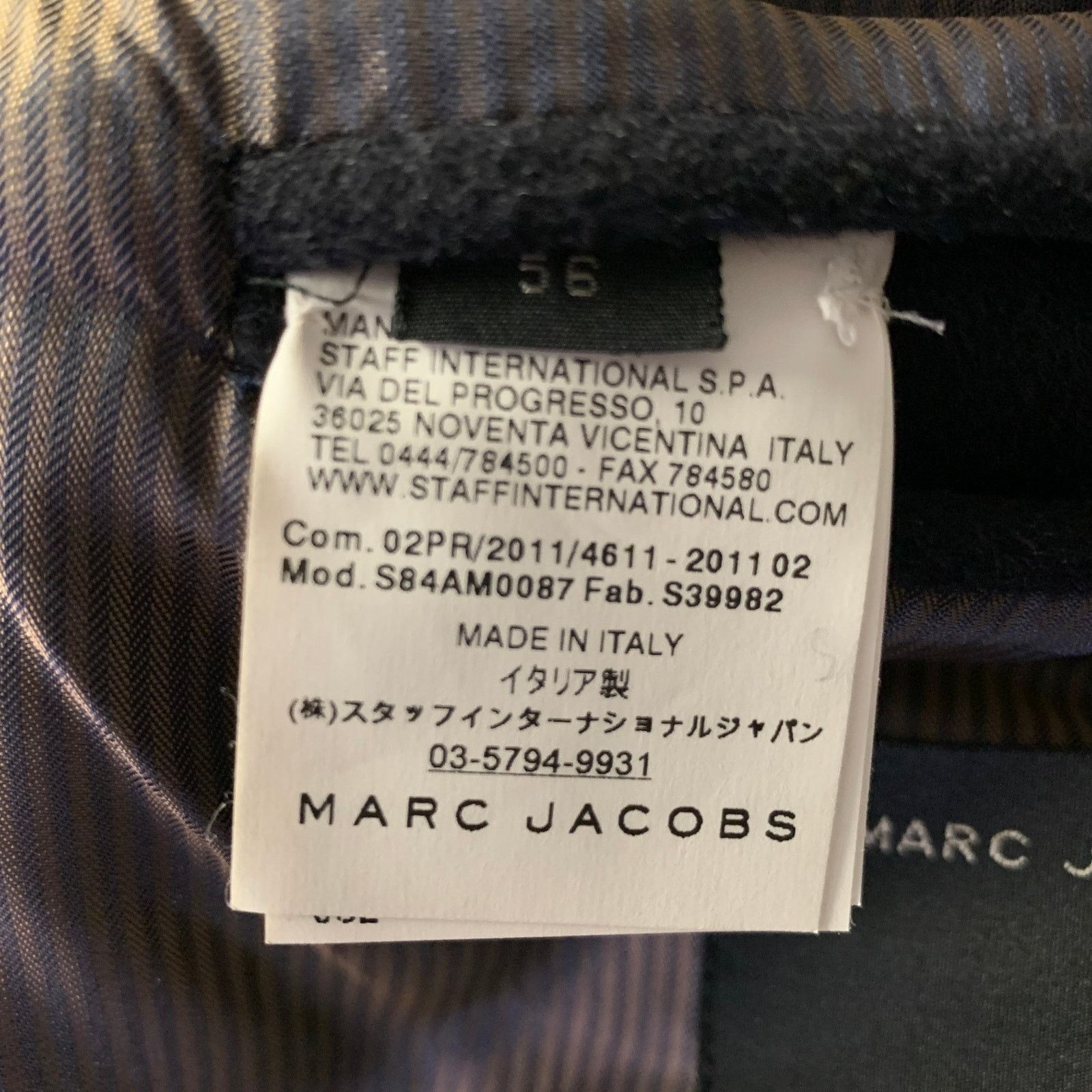 Marc Jacobs MARC JACOBS Size XXL Navy Cashmere Military Coat Size US XXL / EU 58 / 5 - 8 Thumbnail