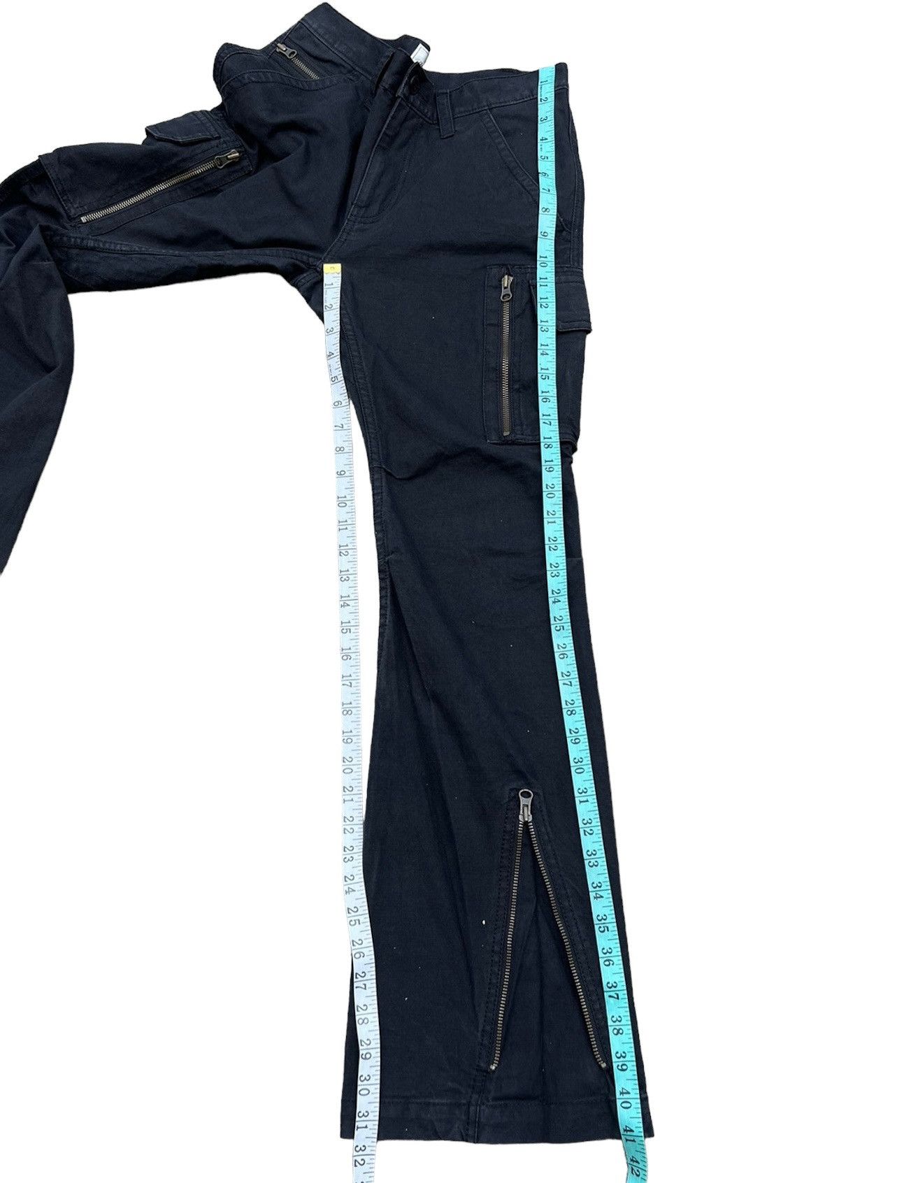 wjk Acoustic Japan Black Parachute Flare Cargo Trouser Pant Size US 31 - 6 Thumbnail