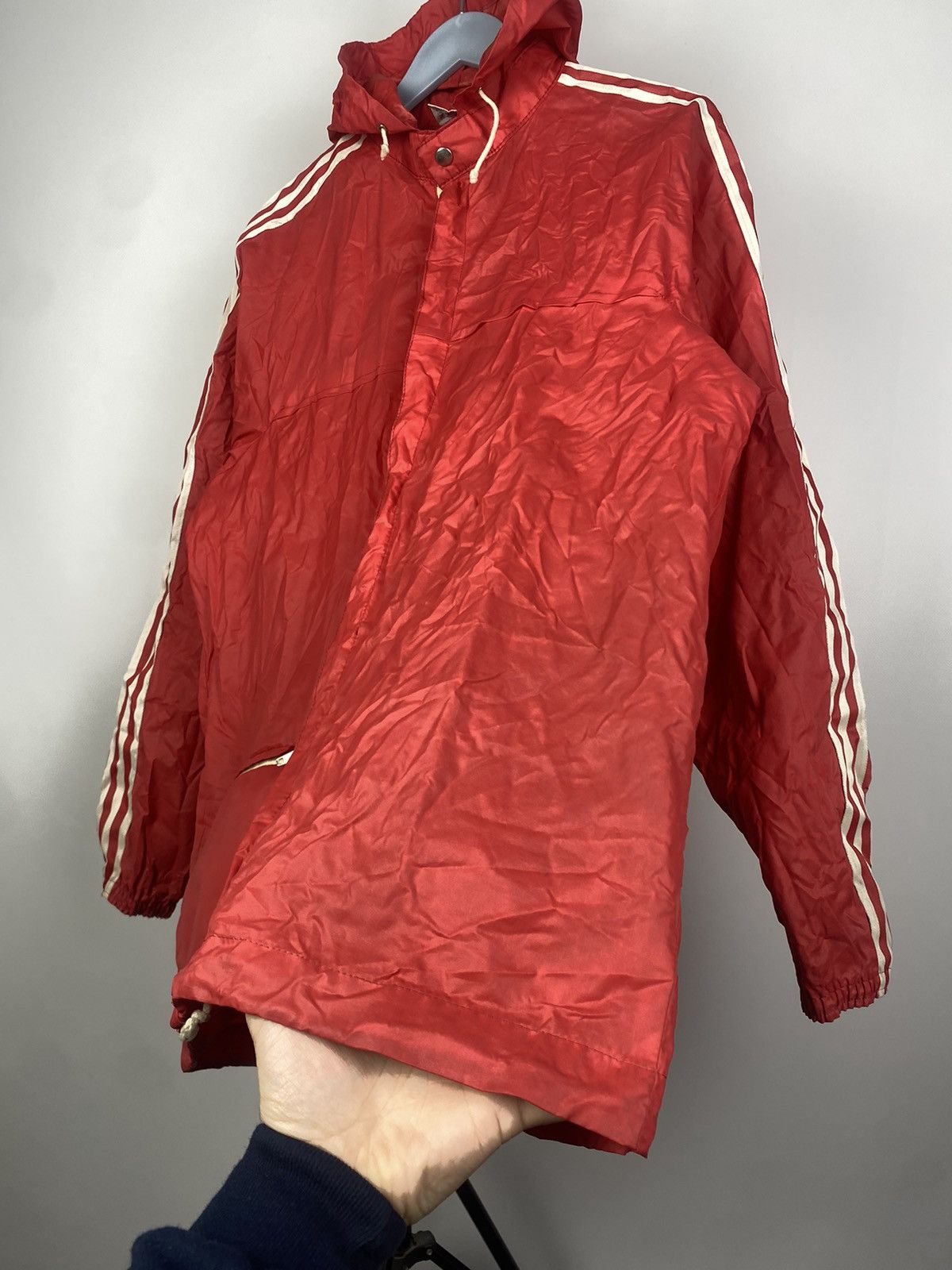 Adidas × Vintage Rare 80s Vintage AdidasTrack Rain Jacket Transformer Bag Size US S / EU 44-46 / 1 - 4 Thumbnail