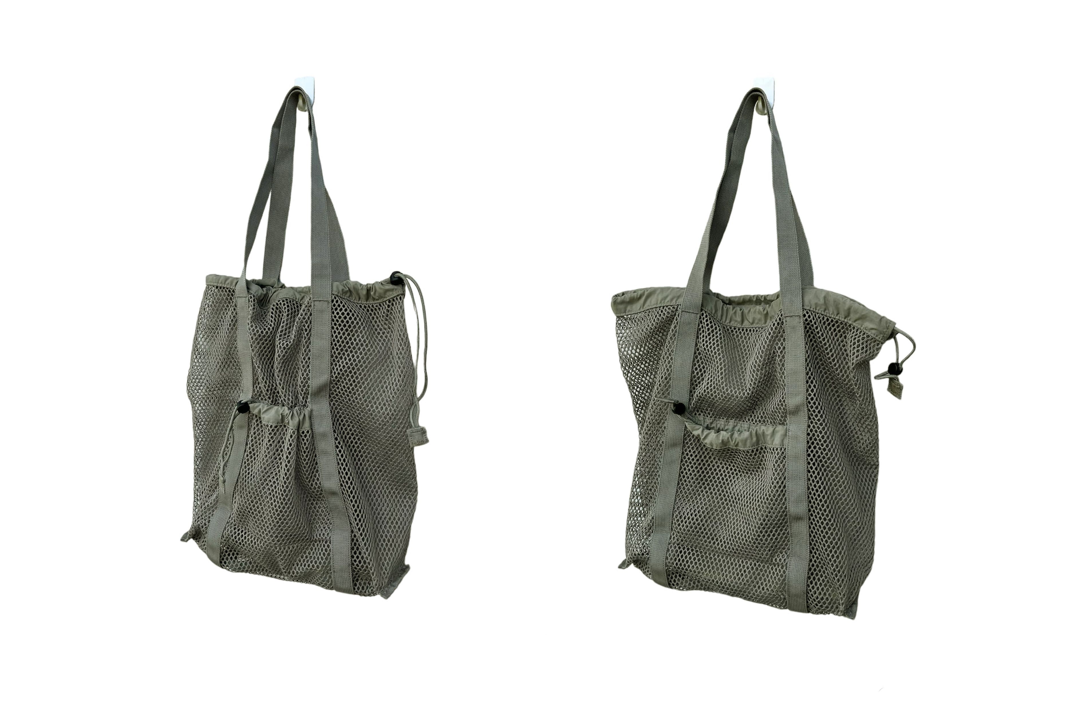 Uniqlo UNIQLO Green Army Net drawstring tote bag, see through Size ONE SIZE - 2 Thumbnail
