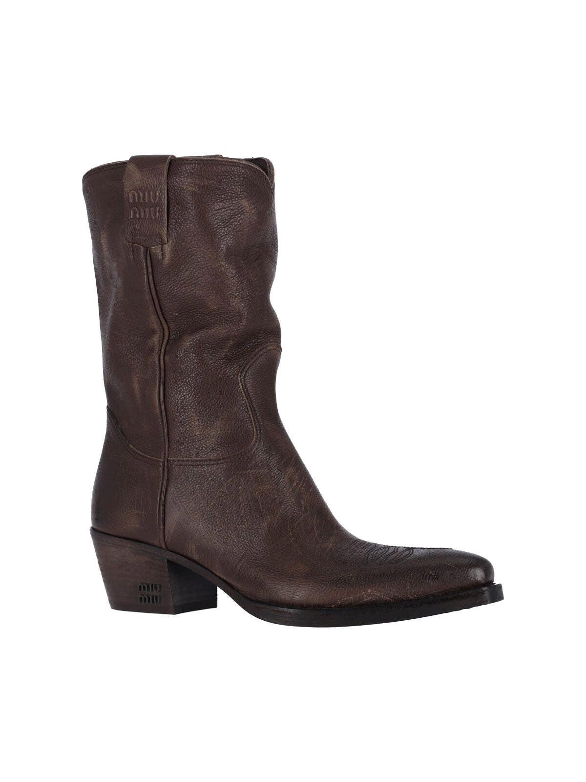 Miu Miu Miu Miu leather boot size 40 Size ONE SIZE - 2 Thumbnail
