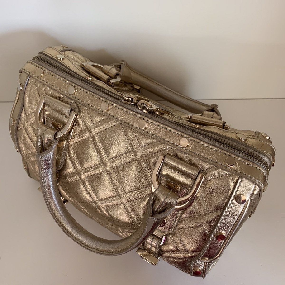 Versace Versace gold quilted leather bag Size ONE SIZE - 13 Thumbnail