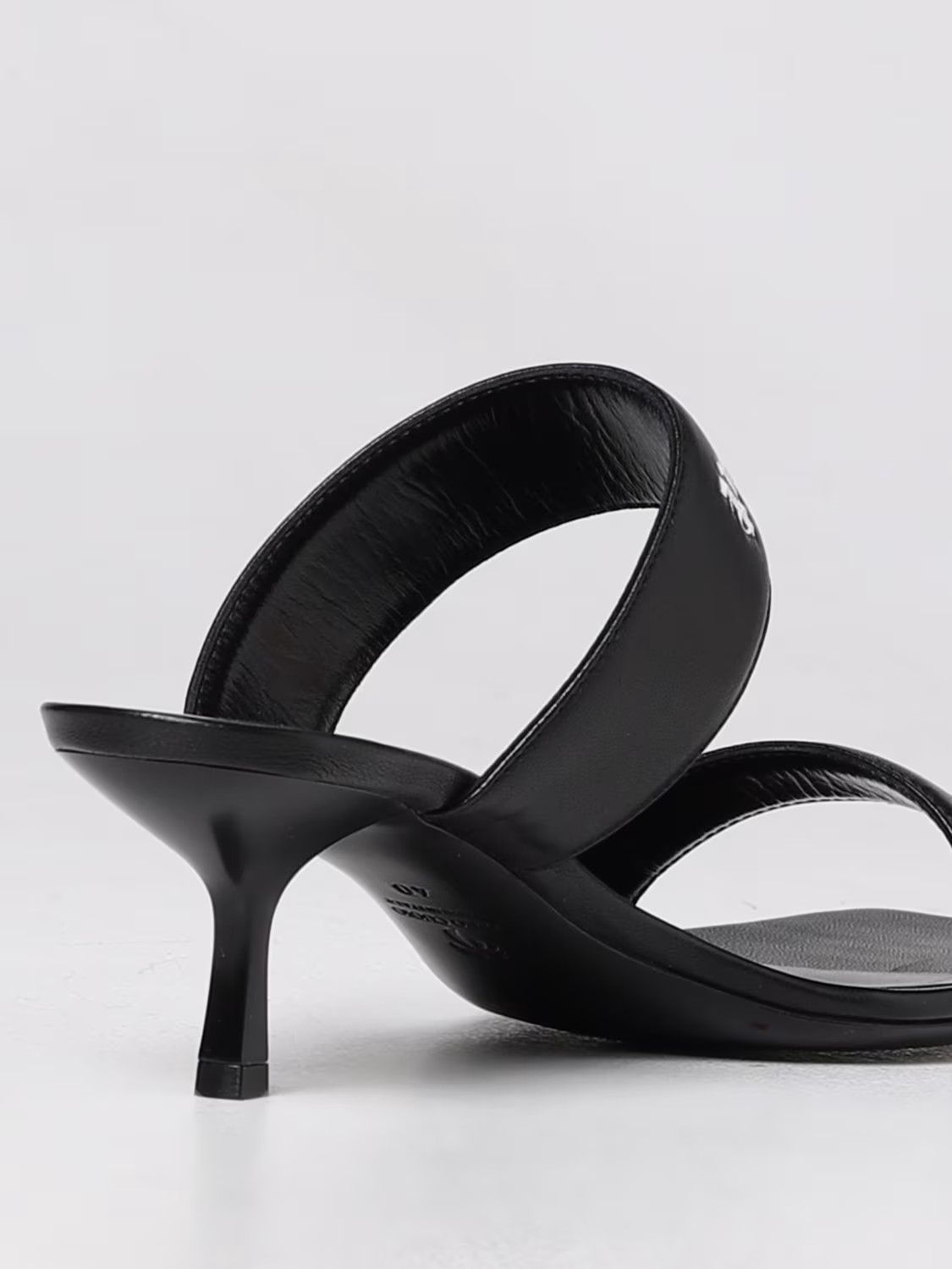 Palm Angels o1s22i1n0824 Leather Mules in Black Size US 9 / IT 39 - 3 Thumbnail