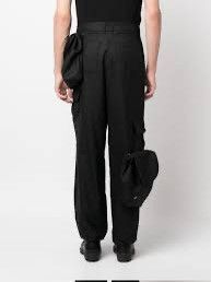 Ader Error Ader Error PINSTRIPED WOOL CARGO PANTS Size US 32 / EU 48 - 3 Thumbnail