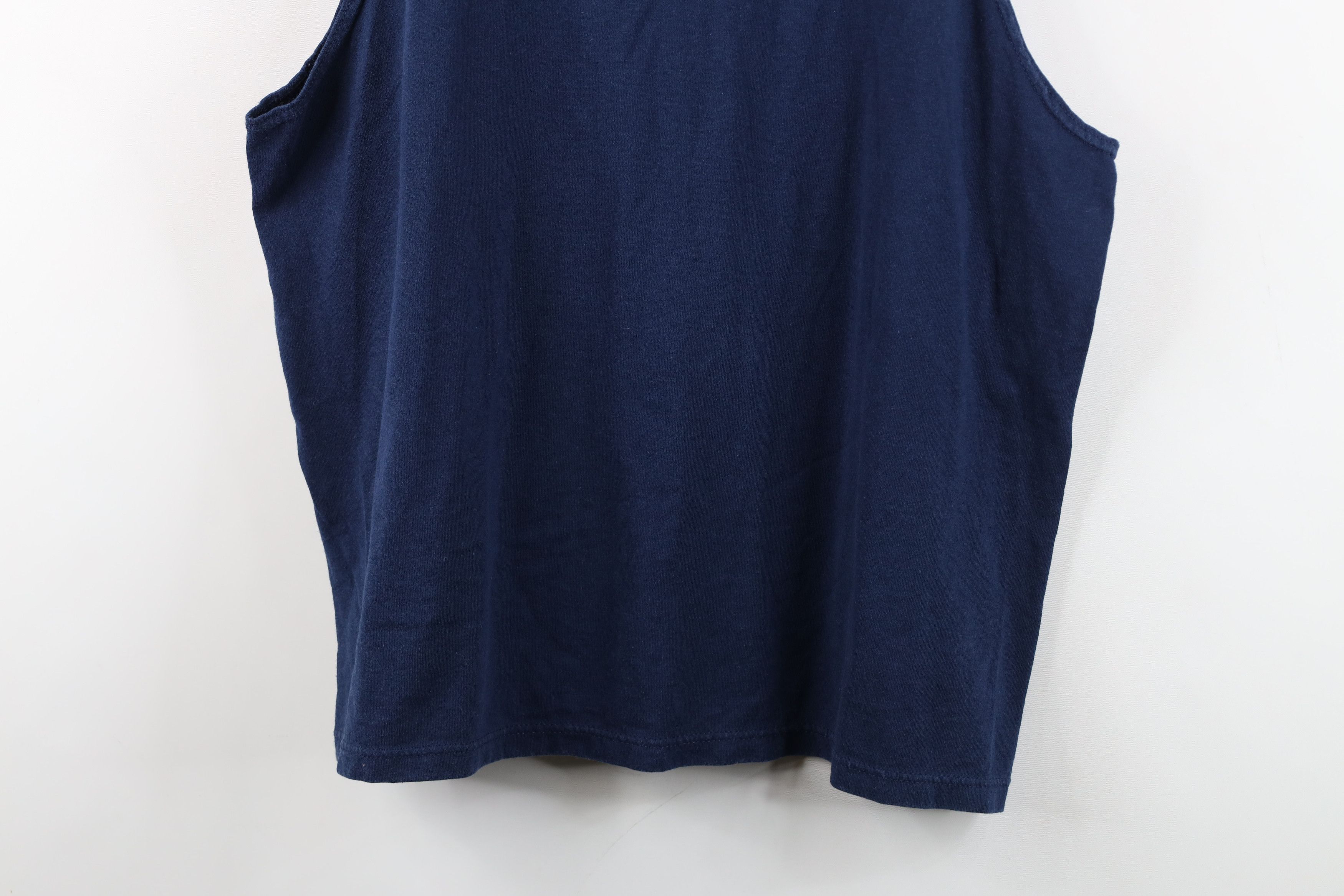 Vintage Vintage 90s Streetwear Tank Top T-Shirt Navy Blue Cotton USA Size US L / EU 52-54 / 3 - 3 Thumbnail