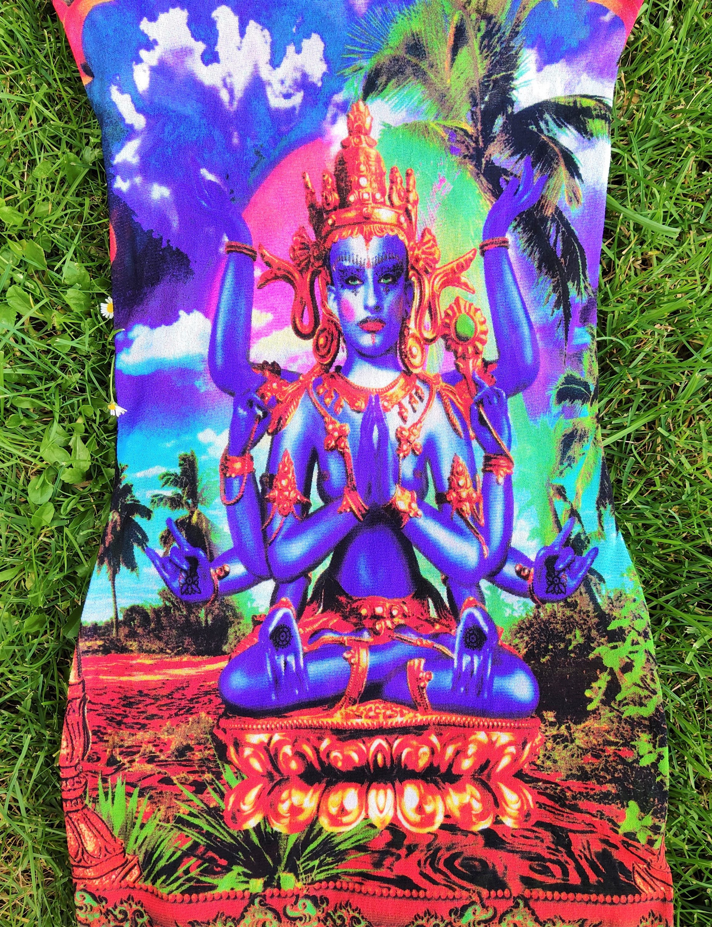 Jean Paul Gaultier Jean Paul Gaultier Hindu God Shiva Mesh Transparent Dress Size M / US 6-8 / IT 42-44 - 5 Thumbnail