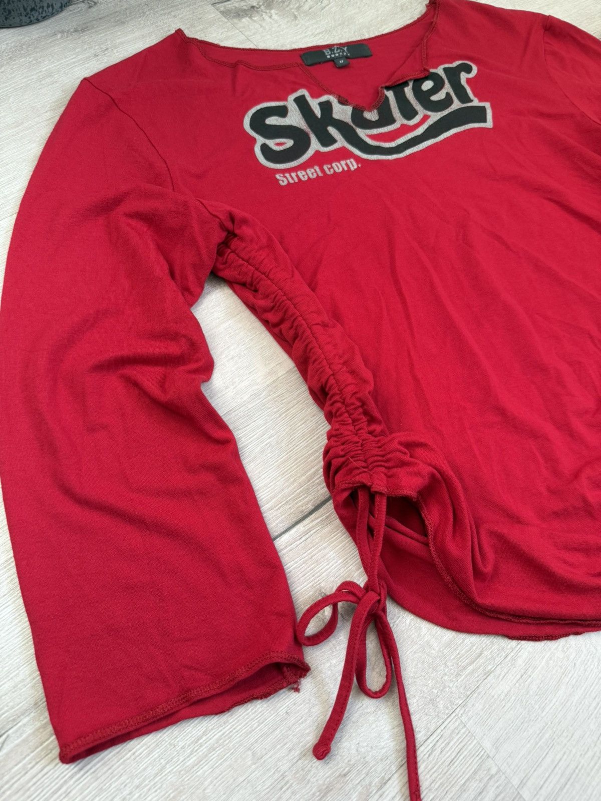 If Six Was Nine Archive Y2k 2000s Sexy Longsleeve Skater Street Corp Boozy Size M / US 6-8 / IT 42-44 - 4 Thumbnail