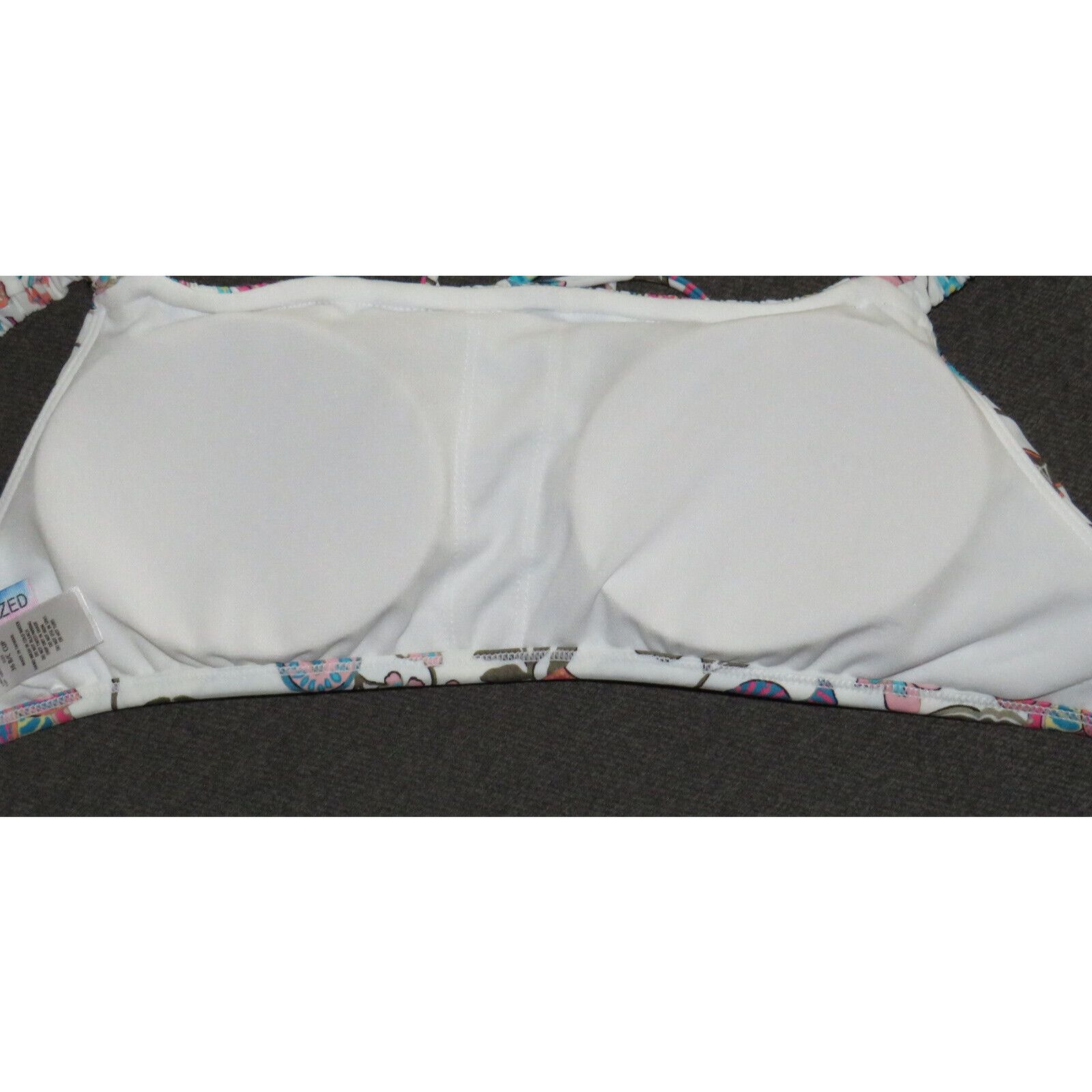 Other SUNDAZED Ledia Floral Shirred Padded Bikini Swim Top 36 B-C Size ONE SIZE - 4 Thumbnail
