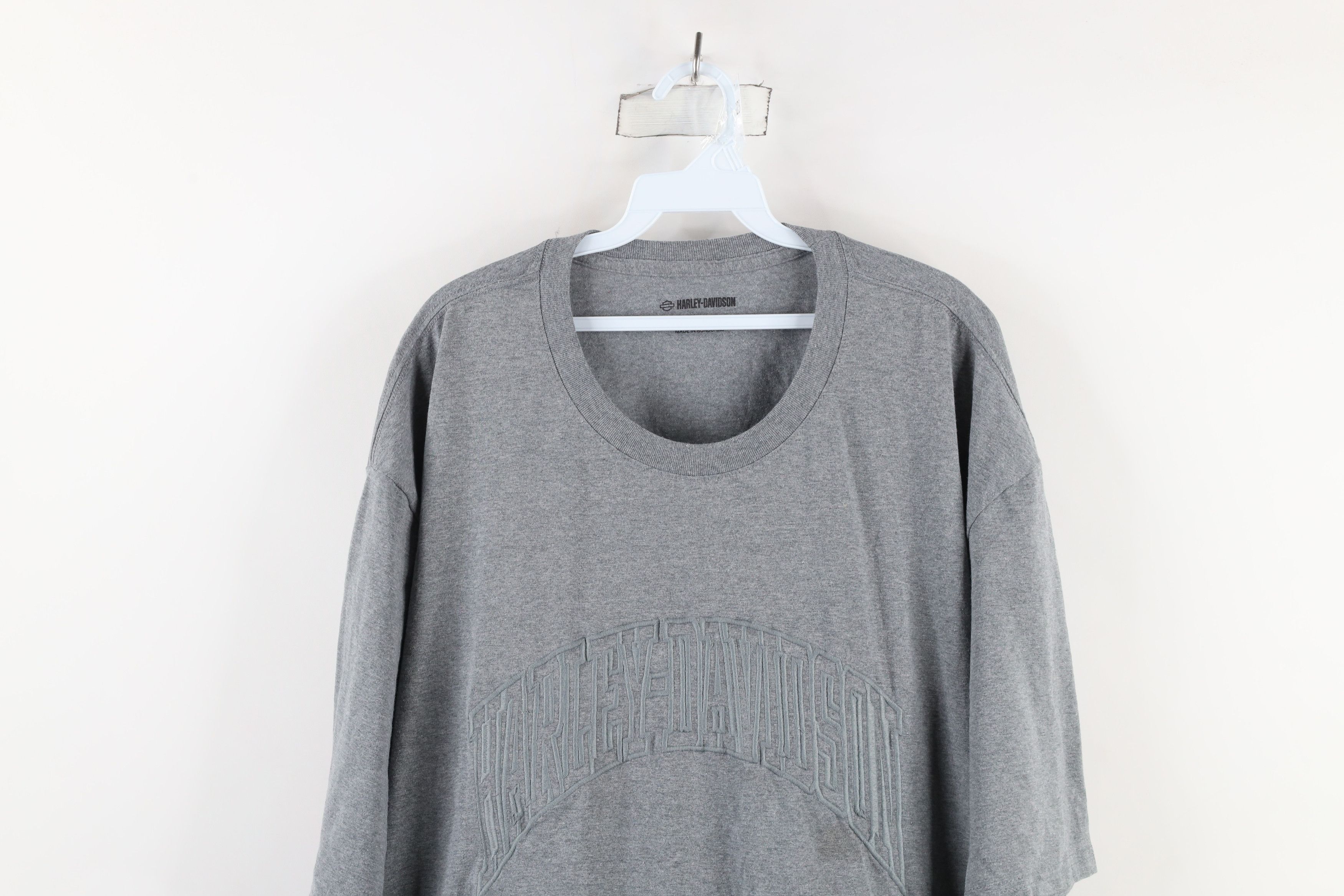 Harley Davidson × Vintage Harley Davidson Spell Out Block Letter Short Sleeve T-Shirt Size US XXL / EU 58 / 5 - 2 Thumbnail