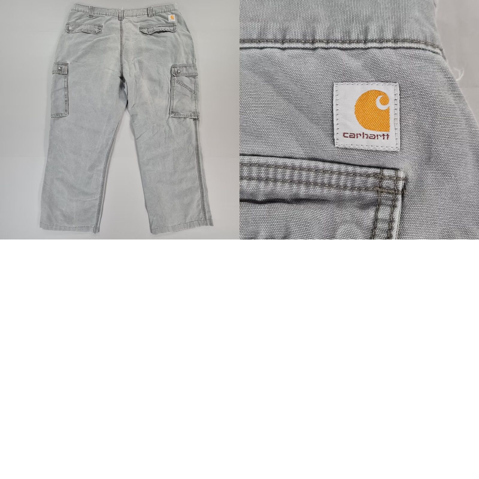 Carhartt Carhartt Mens Cargo Trousers Grey W42 L28 Relaxed Fit Workwear Pants Size US 42 / EU 58 - 8 Thumbnail