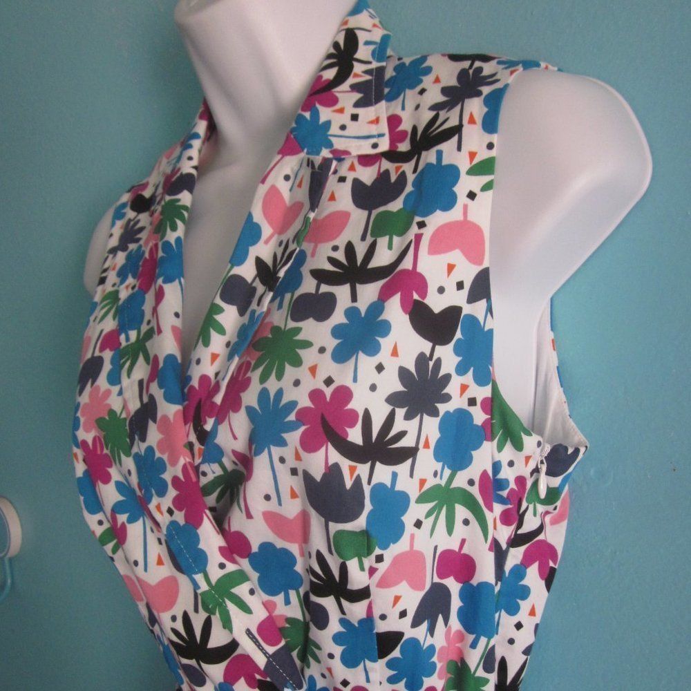 Anne Klein Anne Klein Floral Cotton Dress Size 4 Size S / US 4 / IT 40 - 2 Thumbnail