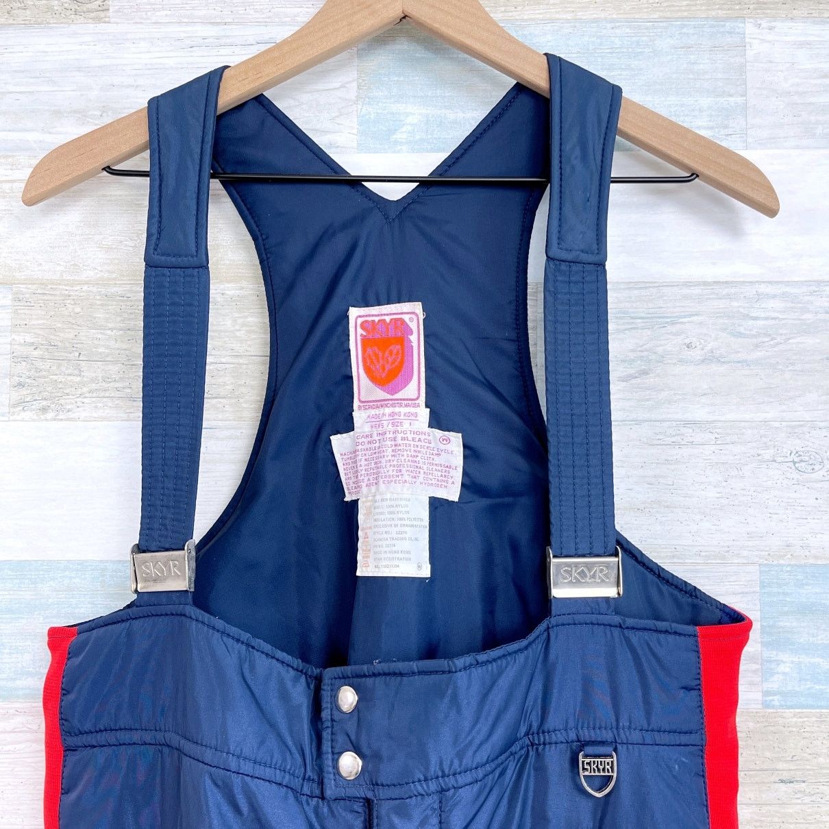 Other SKYR Vintage 70s 80s Ski Bib Jacket Set Blue Red Mens XL Size US XL / EU 56 / 4 - 10 Thumbnail