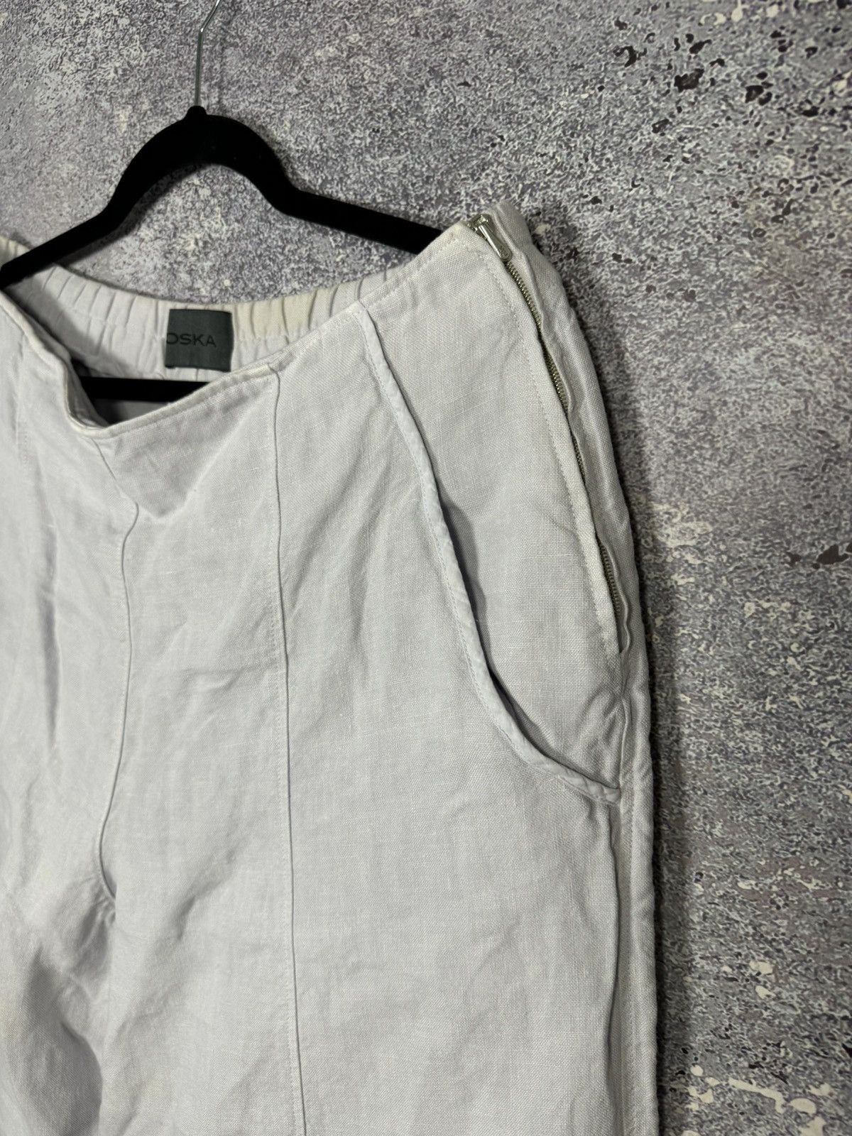 Japanese Brand × OSKA Vintage Japanese OSKA Linen Big Pants Buggy Style Oldmoney Size 32" / US 10 / IT 46 - 8 Thumbnail