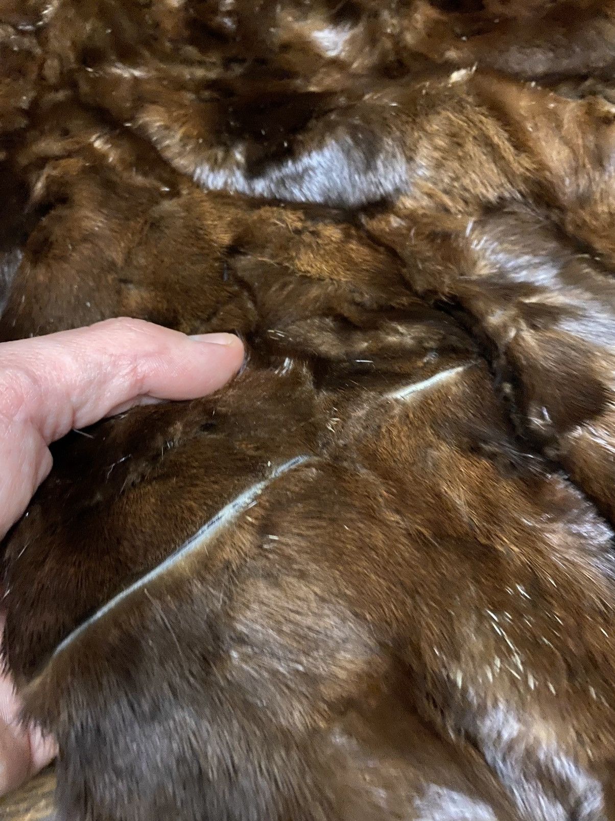 Handmade Brown Real Mink Fur Coat Jacket Size Large Size L / US 10 / IT 46 - 21 Thumbnail