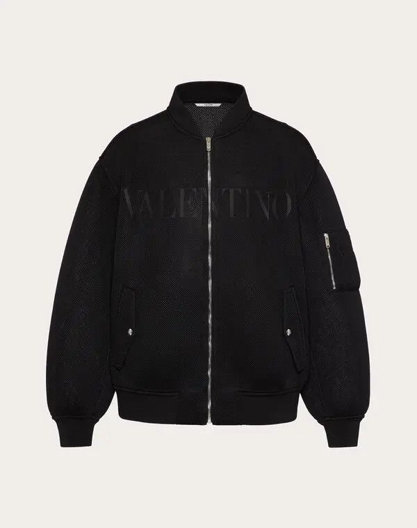 Valentino o1y0525 Logo Bomber Jacket in Black Size US L / EU 52-54 / 3 - 1 Thumbnail
