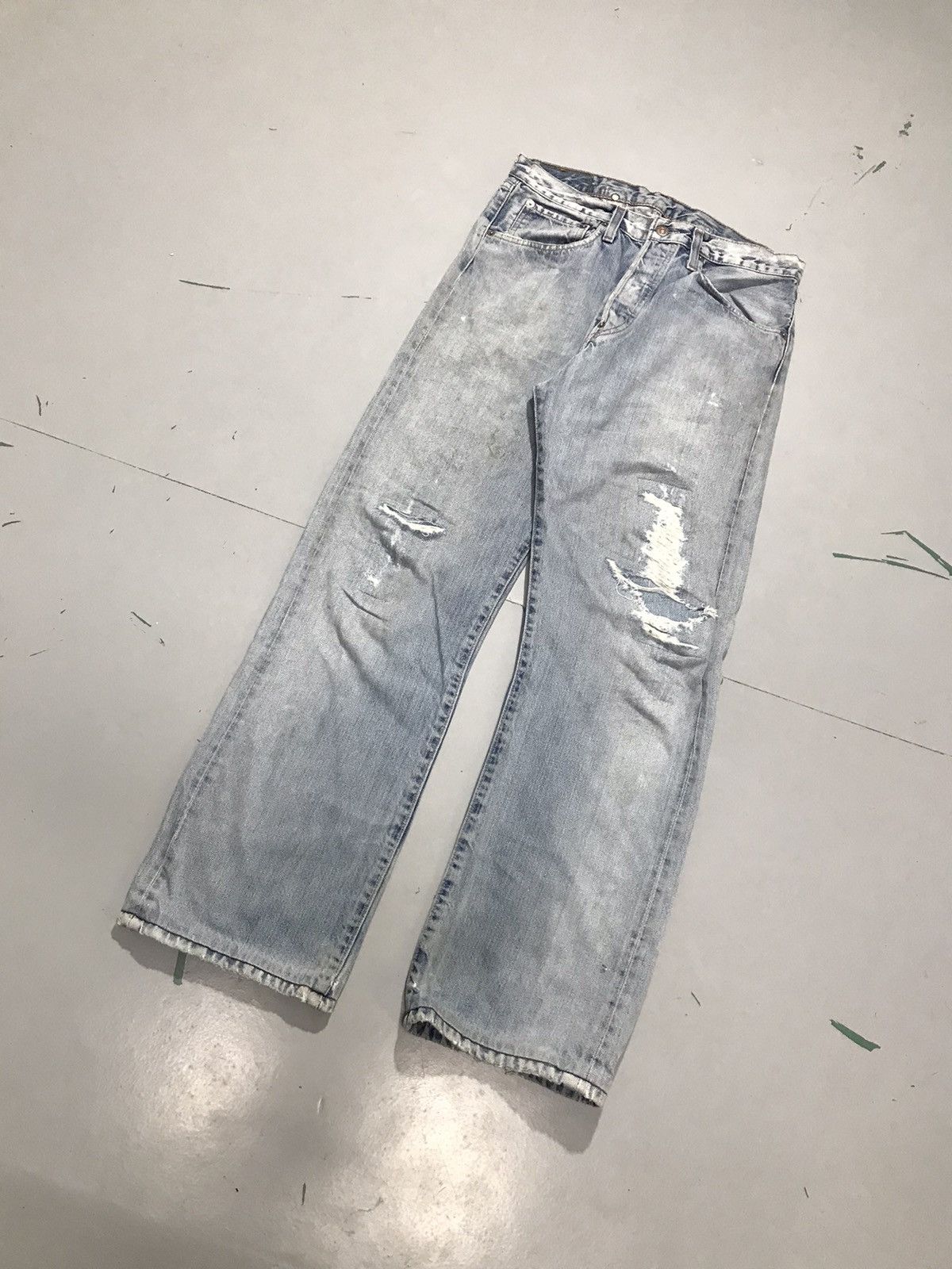 Levi's Vintage Levi’s buckle belt distressed denim Size US 32 / EU 48 - 3 Thumbnail