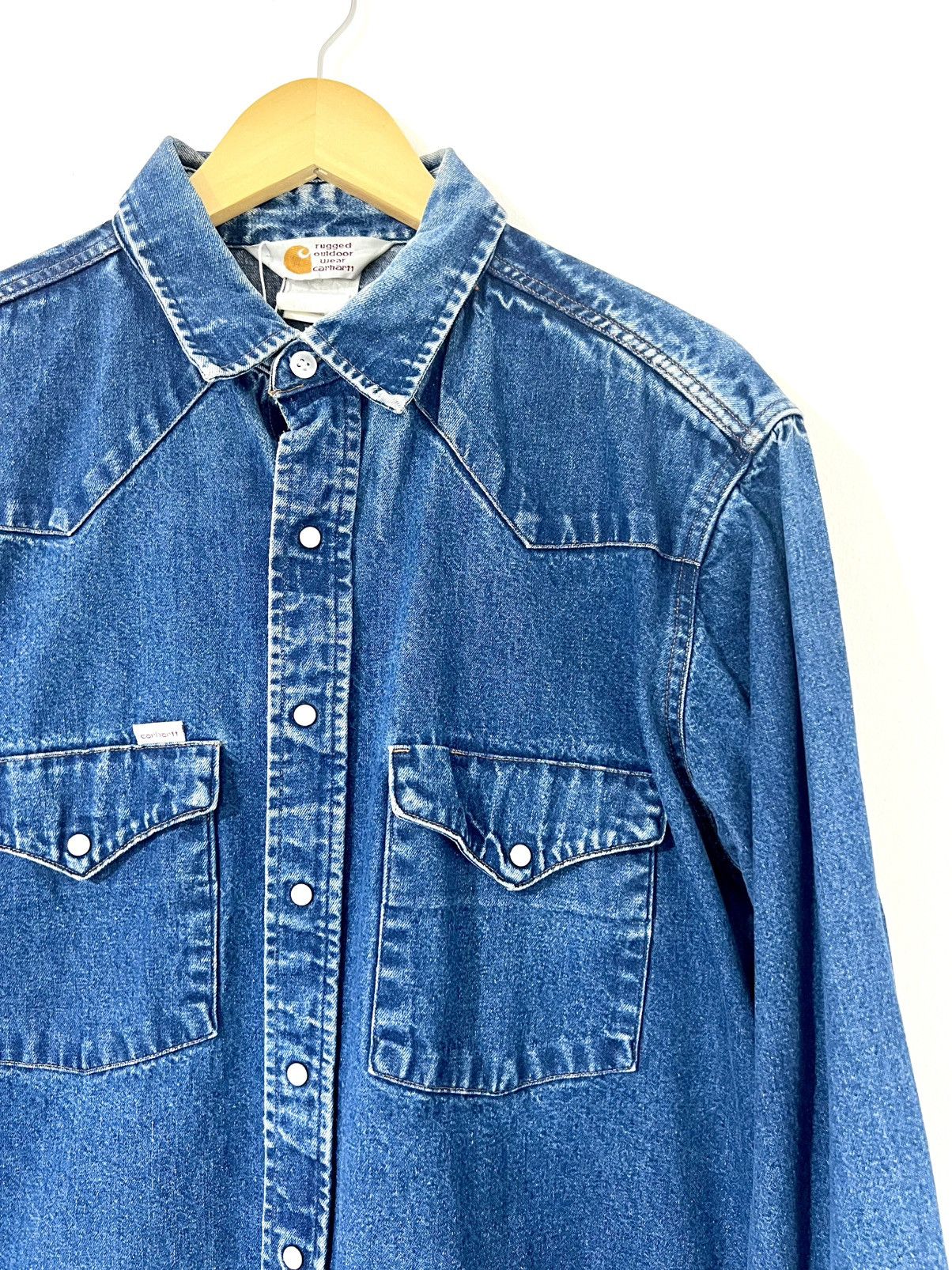 Carhartt Carhatt 90s Denim Western Shirt Size US L / EU 52-54 / 3 - 2 Thumbnail
