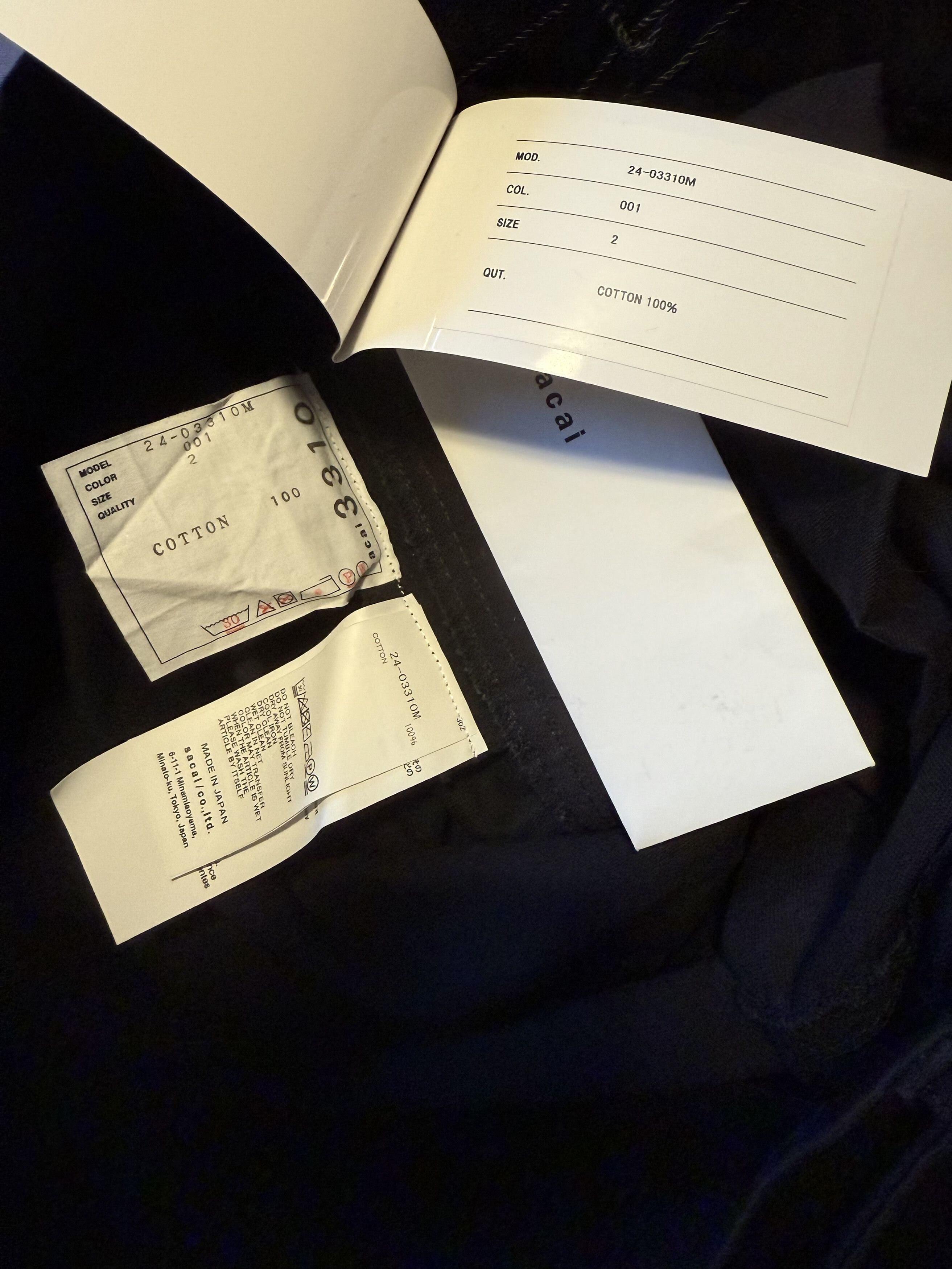 Sacai Black Wide-Leg Belted Cotton-Moleskin Trousers Size US 30 / EU 46 - 4 Thumbnail