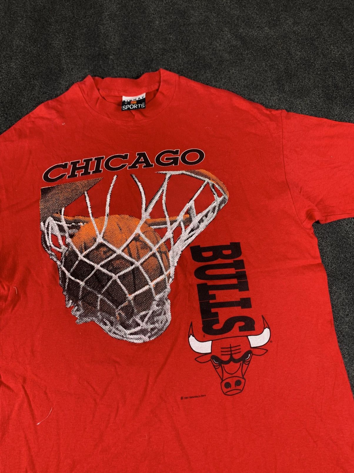 Vintage Vintage 90s Chicago Bulls T-Shirt Size US M / EU 48-50 / 2 - 2 Thumbnail