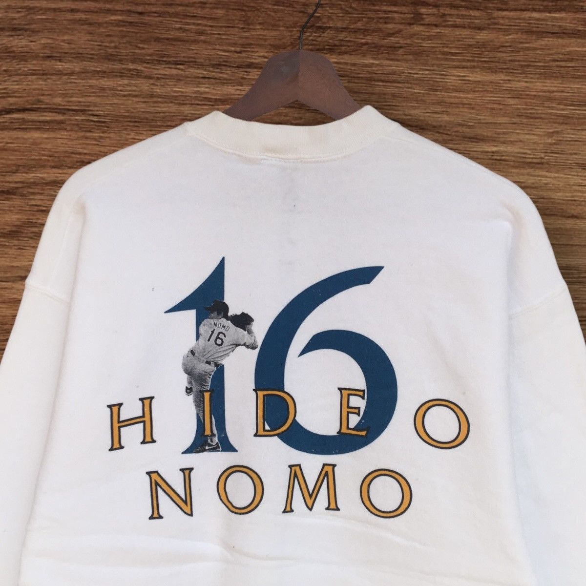 MLB Vintage MLB 1995s Dodgers Nomo 16 Crewneck Baseball Size US M / EU 48-50 / 2 - 5 Thumbnail