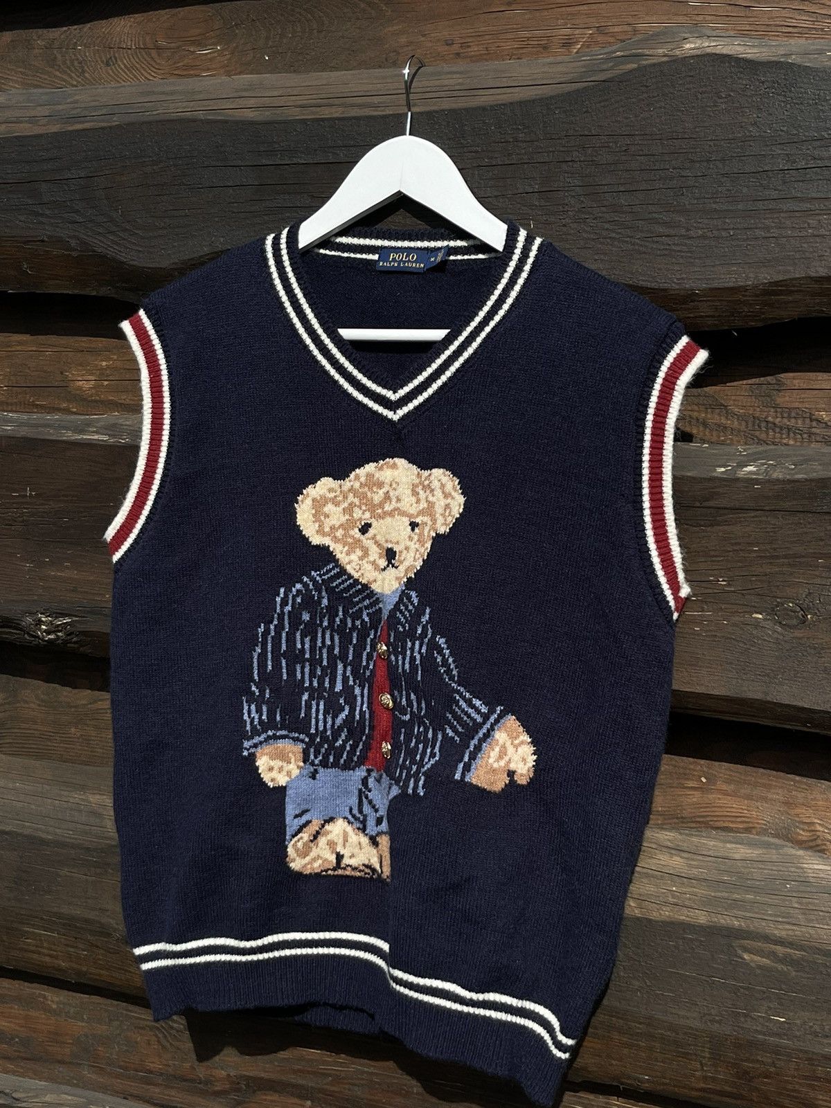 Polo Ralph Lauren Polo Bear Ralph Lauren knit sleeveless vest sweater Grailed