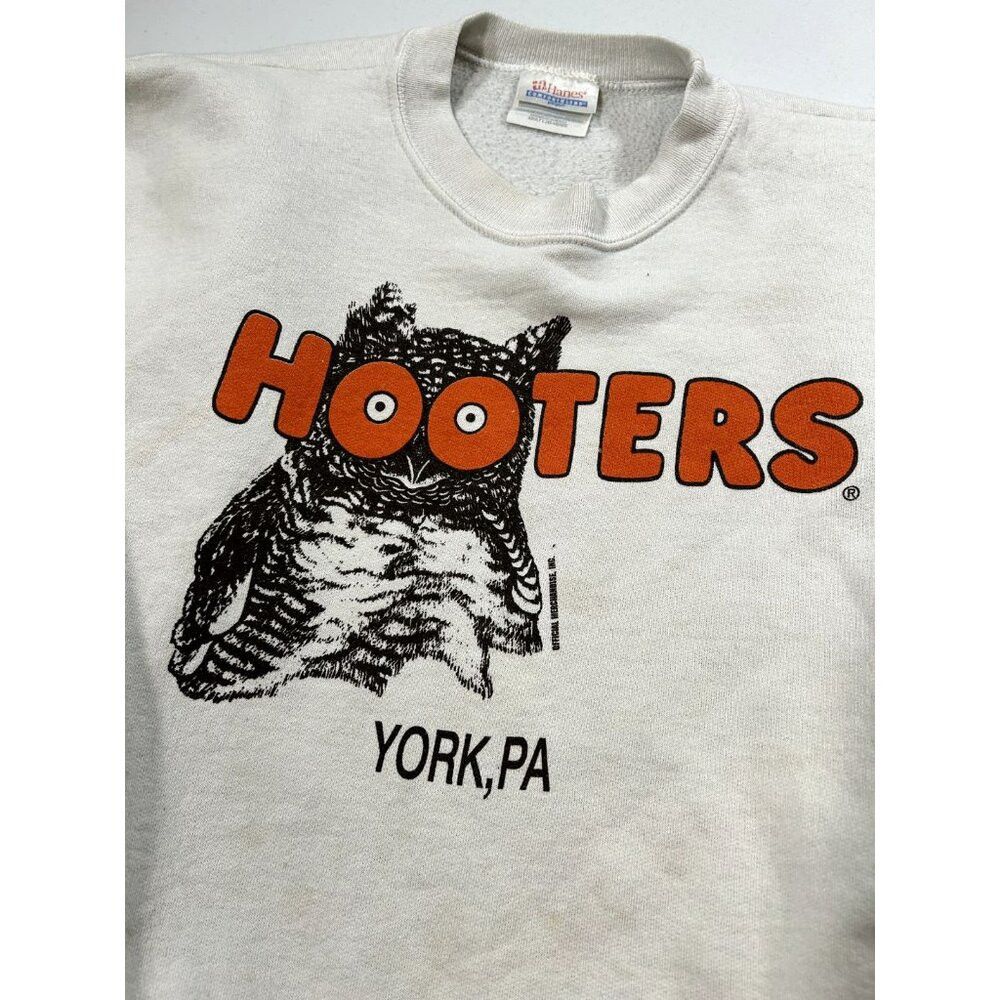 Gildan × Vintage Vintage 90s Hooters York PA Logo Graphic Spellout Crewneck Size US M / EU 48-50 / 2 - 1 Thumbnail