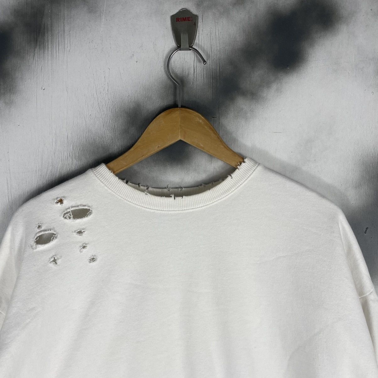 Japanese Brand ENVYM JAPAN DISTRESSED STYLE SWEATSHIRT Size US L / EU 52-54 / 3 - 2 Thumbnail