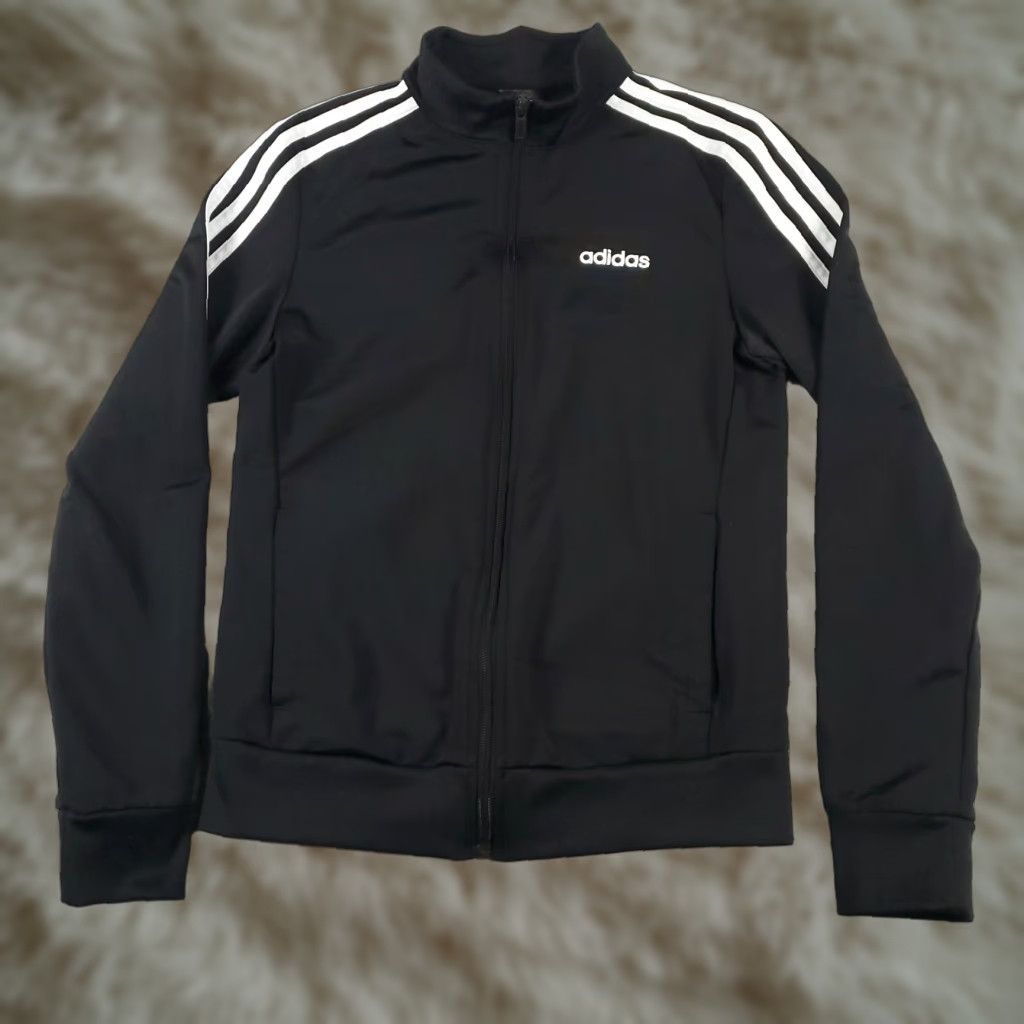 Adidas Adidas Jacket Womens XS Black White Full Zip Up Track Jacket Casual Sports Size XS / US 0-2 / IT 36-38 - 1 Thumbnail