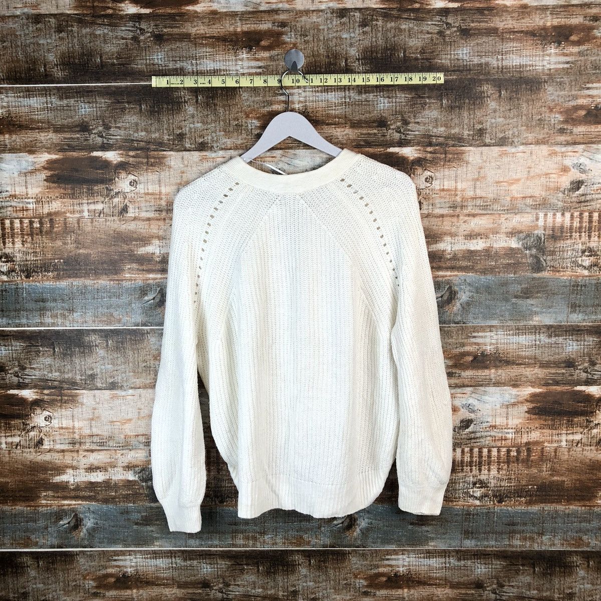 Japanese Brand GU White Cardigan Knitwear #A1368 Size M / US 6-8 / IT 42-44 - 12 Thumbnail