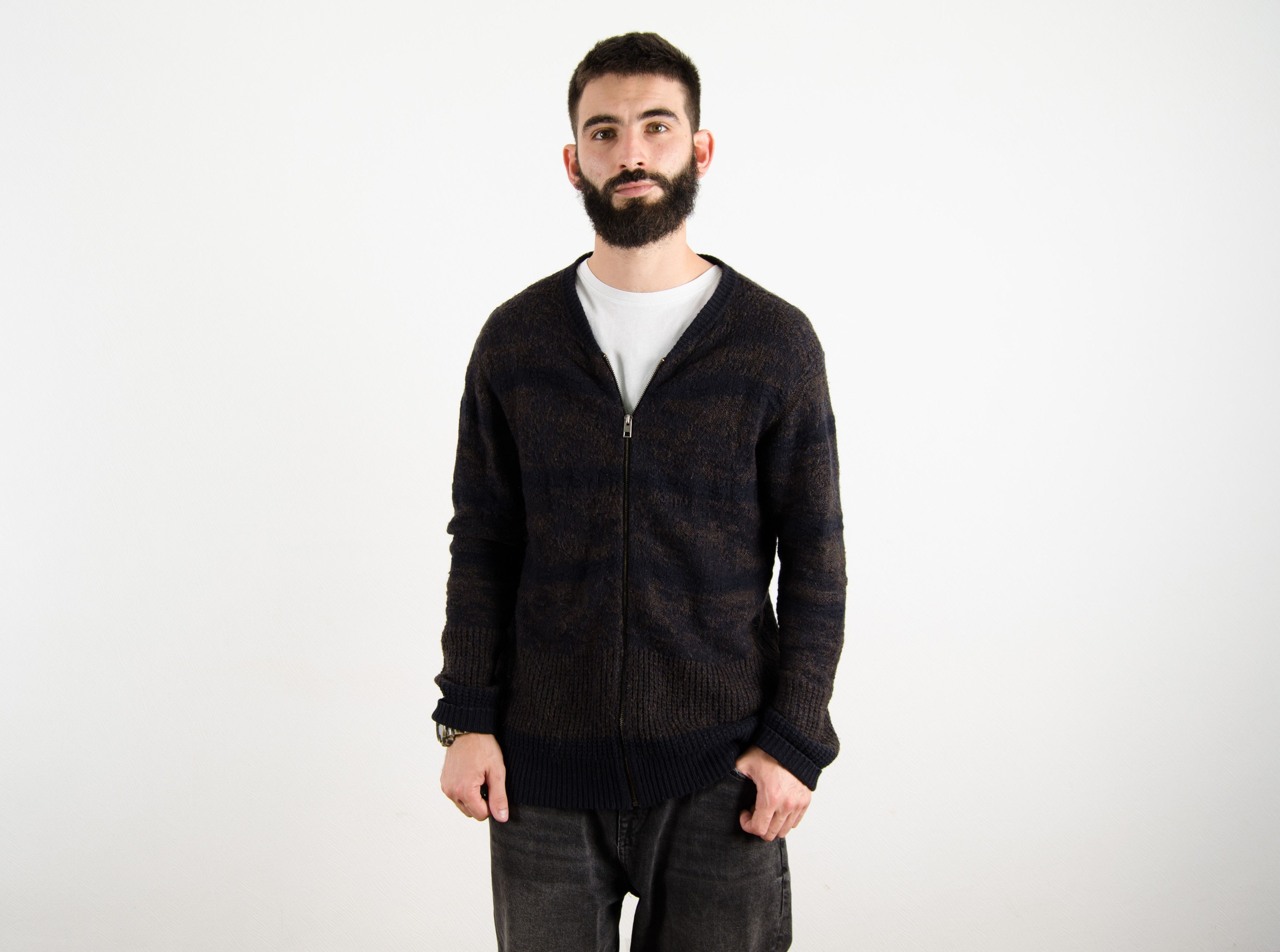 Allsaints AllSaints Hikaru Wool Alpaca Camo Bomber Sweater Size US L / EU 52-54 / 3 - 2 Thumbnail