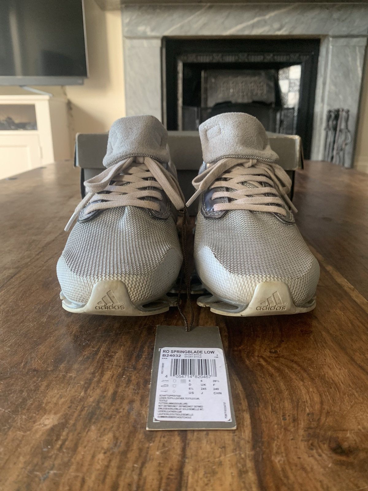 Adidas × Rick Owens SS2015 Rick Owens ‘Faun’ Adidas Springblade Low Silver Grey Size US 6.5 / IT 36.5 - 2 Thumbnail