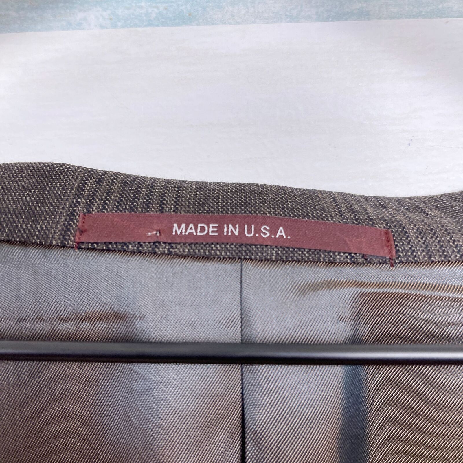 Hickey Freeman Hickey Freeman Plaid Sport Coat Brown Wool USA Mens 38 Size 38R - 9 Thumbnail