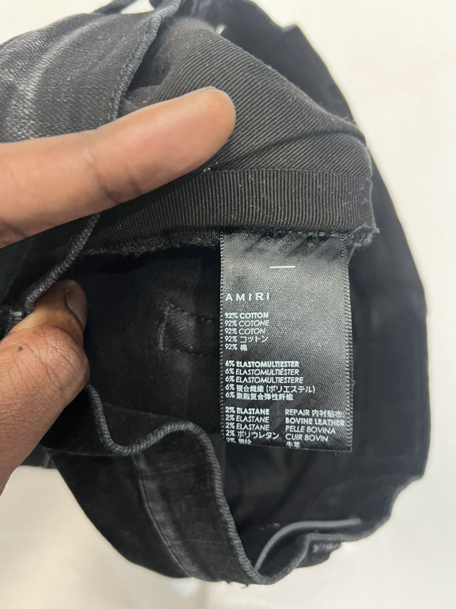 Amiri Amiri MX1 Leather Camo Aged Black Jeans Size US 29 - 7 Thumbnail