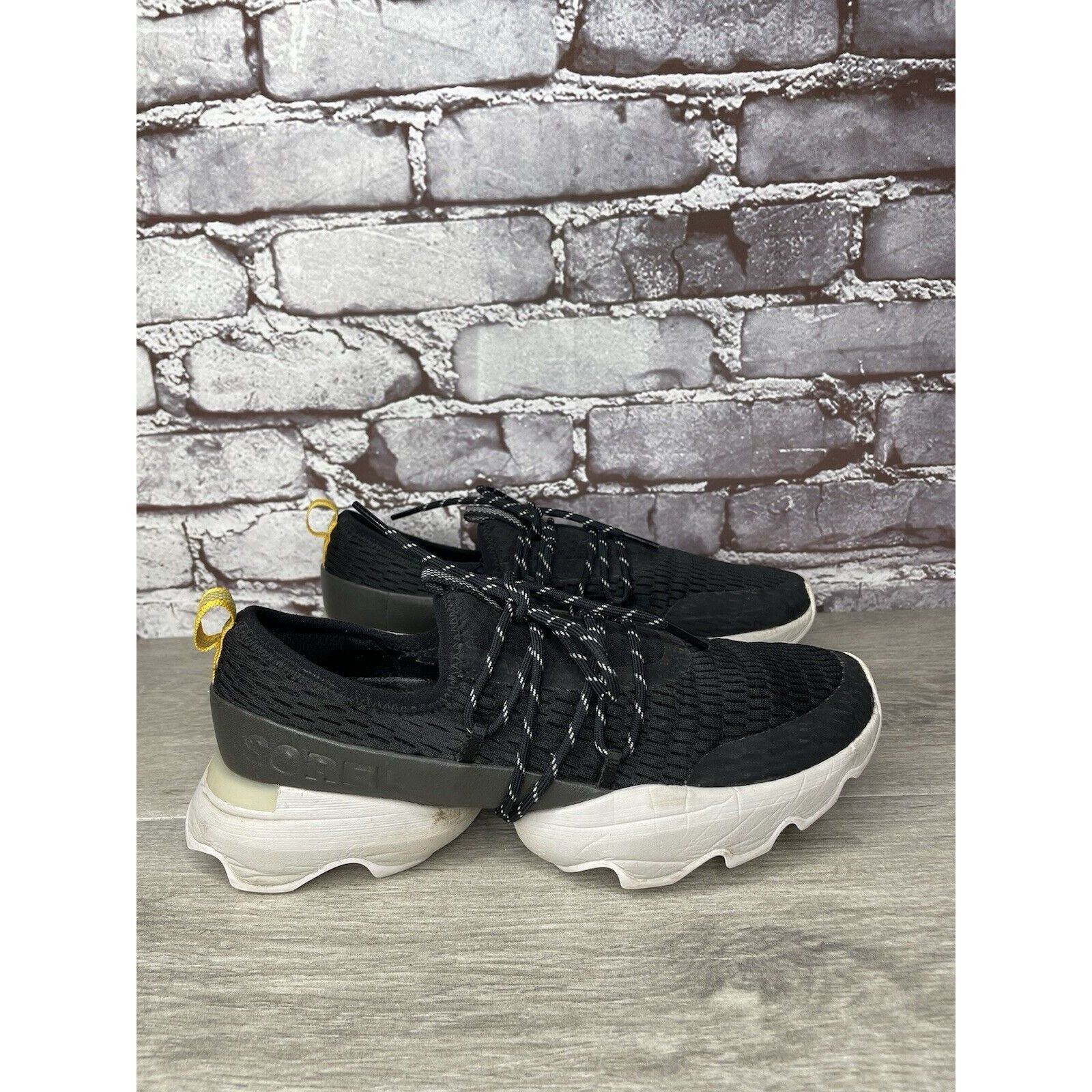 SOREL Sorel NL4694-010 Black Synthetic LaceUp White Casual Shoes W Size US 7.5 / IT 37.5 - 3 Thumbnail