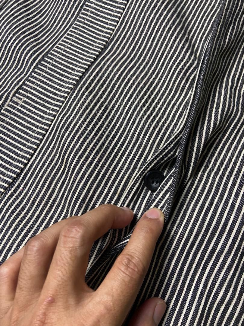 Michel Klein Michel Klein Homme Stripes Jacket with Hidden Button (172) Size US XS / EU 42 / 0 - 10 Thumbnail
