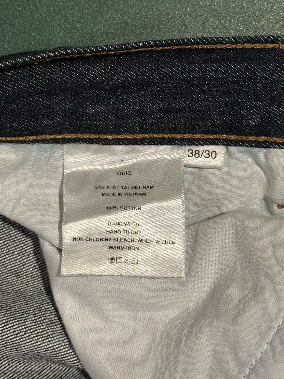Japanese Brand Indigo Okio "The Huy" Pleated Wide Denim Size US 38 / EU 54 - 6 Thumbnail