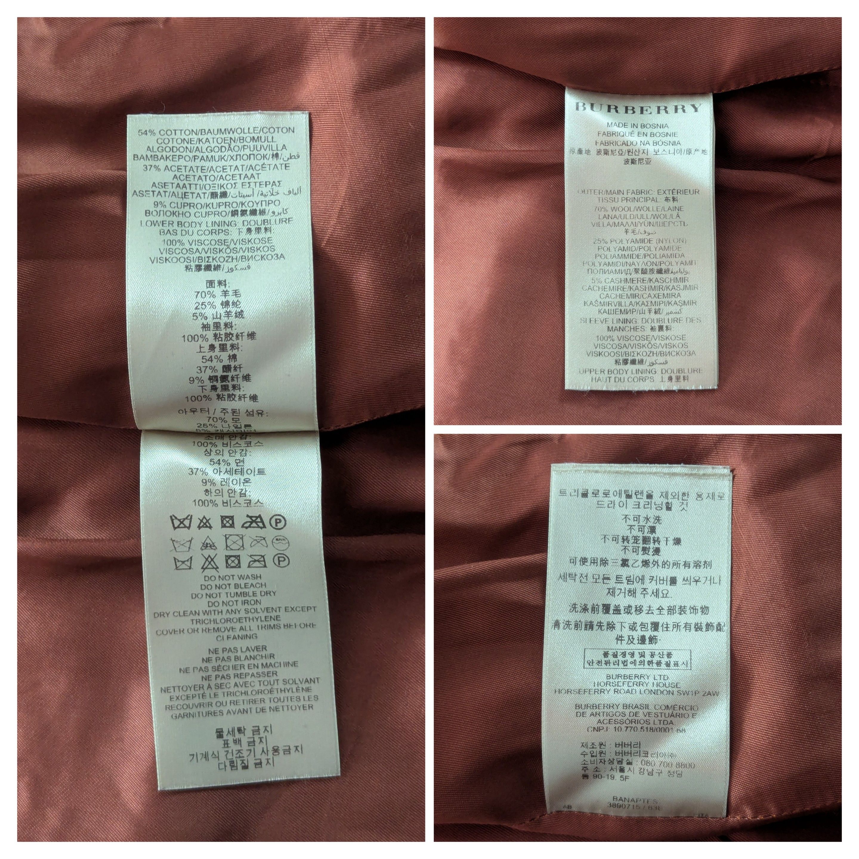 Burberry BURBERRY BRIT Women's Wool Coat Orangre Luxury Brand Size M / US 6-8 / IT 42-44 - 17 Thumbnail