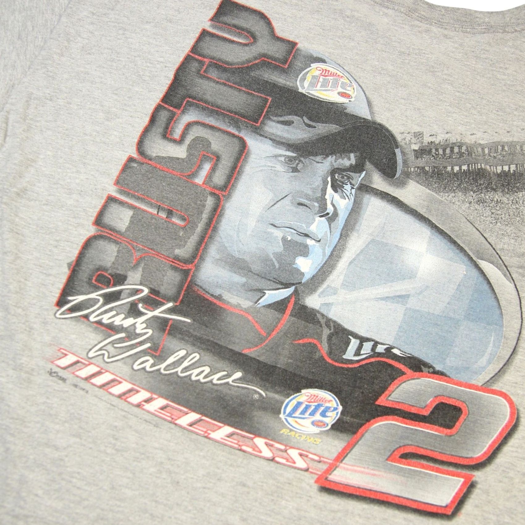 Chase Authentics VINTAGE Chase Authentics Rusty Wallace Mens XXL Graphic T Shirt Gray Size US XXL / EU 58 / 5 - 8 Thumbnail