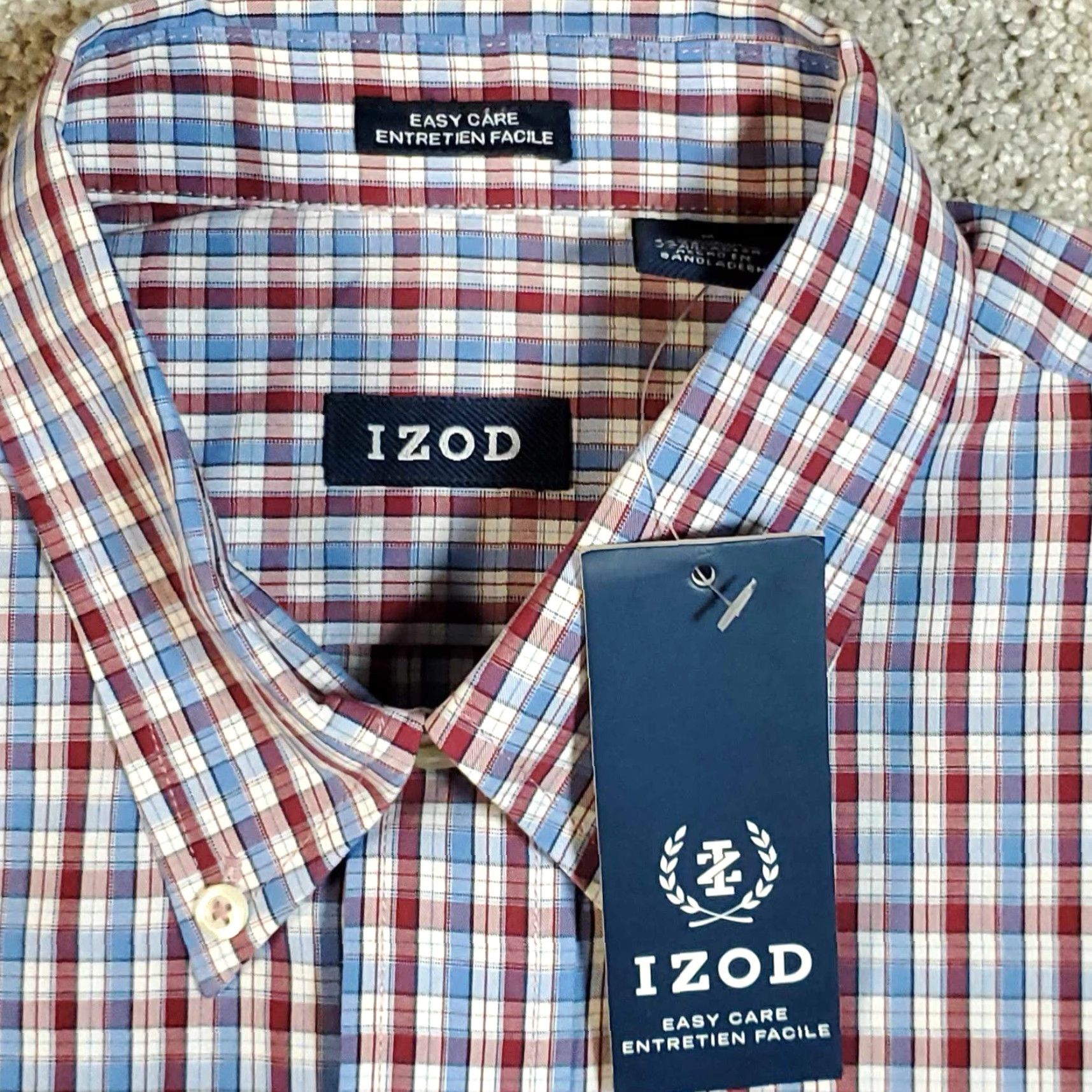 Izod IZOD Shirt Mens Medium Long Sleeve Button Up NWT Plaid M Size US M / EU 48-50 / 2 - 3 Thumbnail