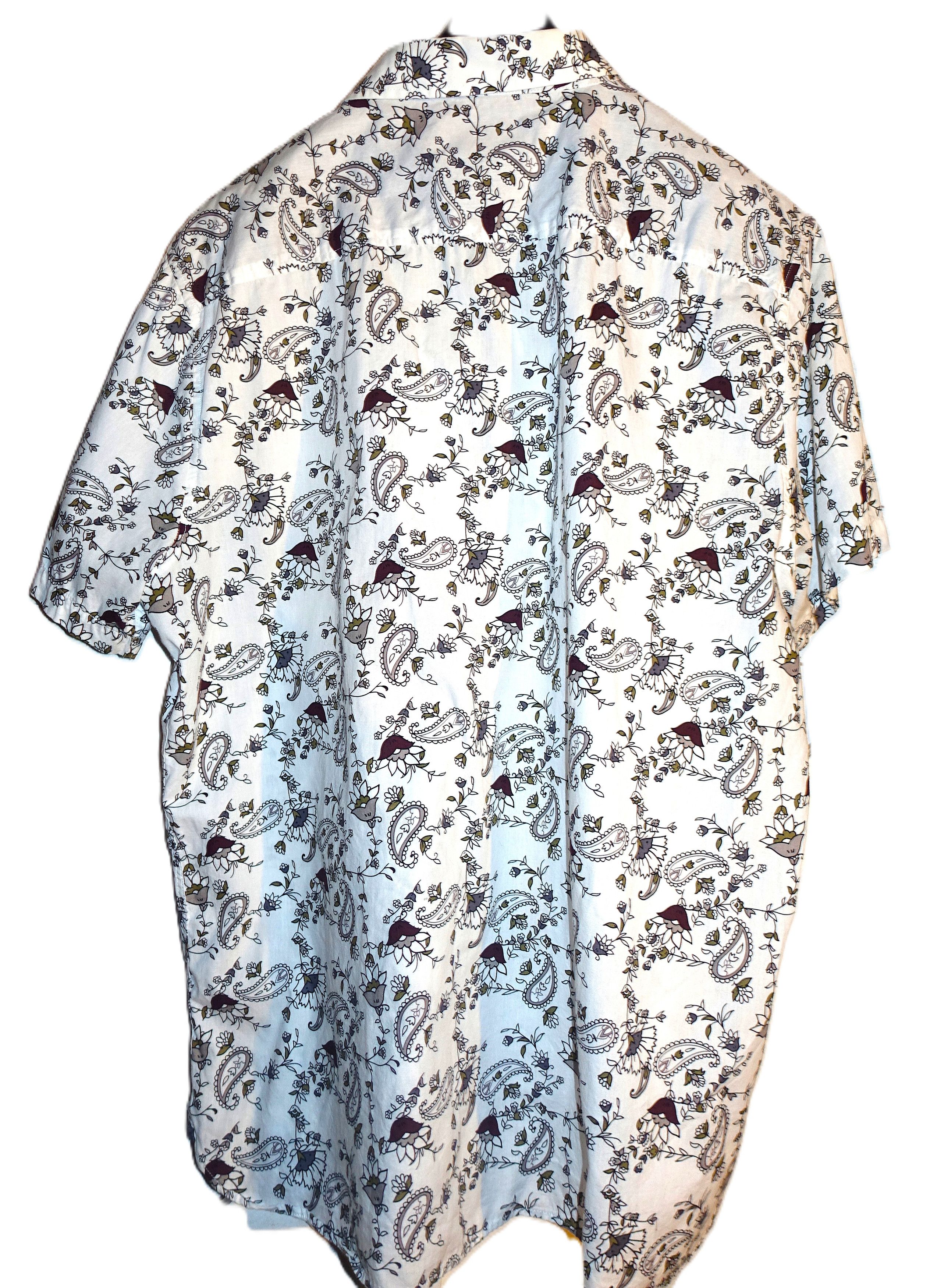 American Rag American Rag White Gray Burgundy Paisley Shirt XXL Size US XXL / EU 58 / 5 - 5 Thumbnail