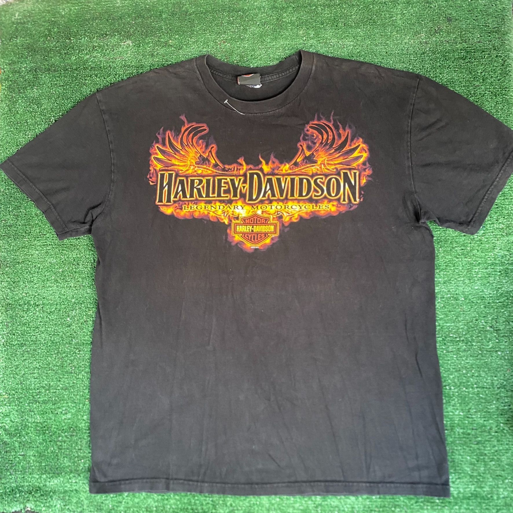 Harley Davidson Vintage Y2K Harley Davidson Shirt Motorcycle Biker Logo Tee Size US XL / EU 56 / 4 - 1 Thumbnail