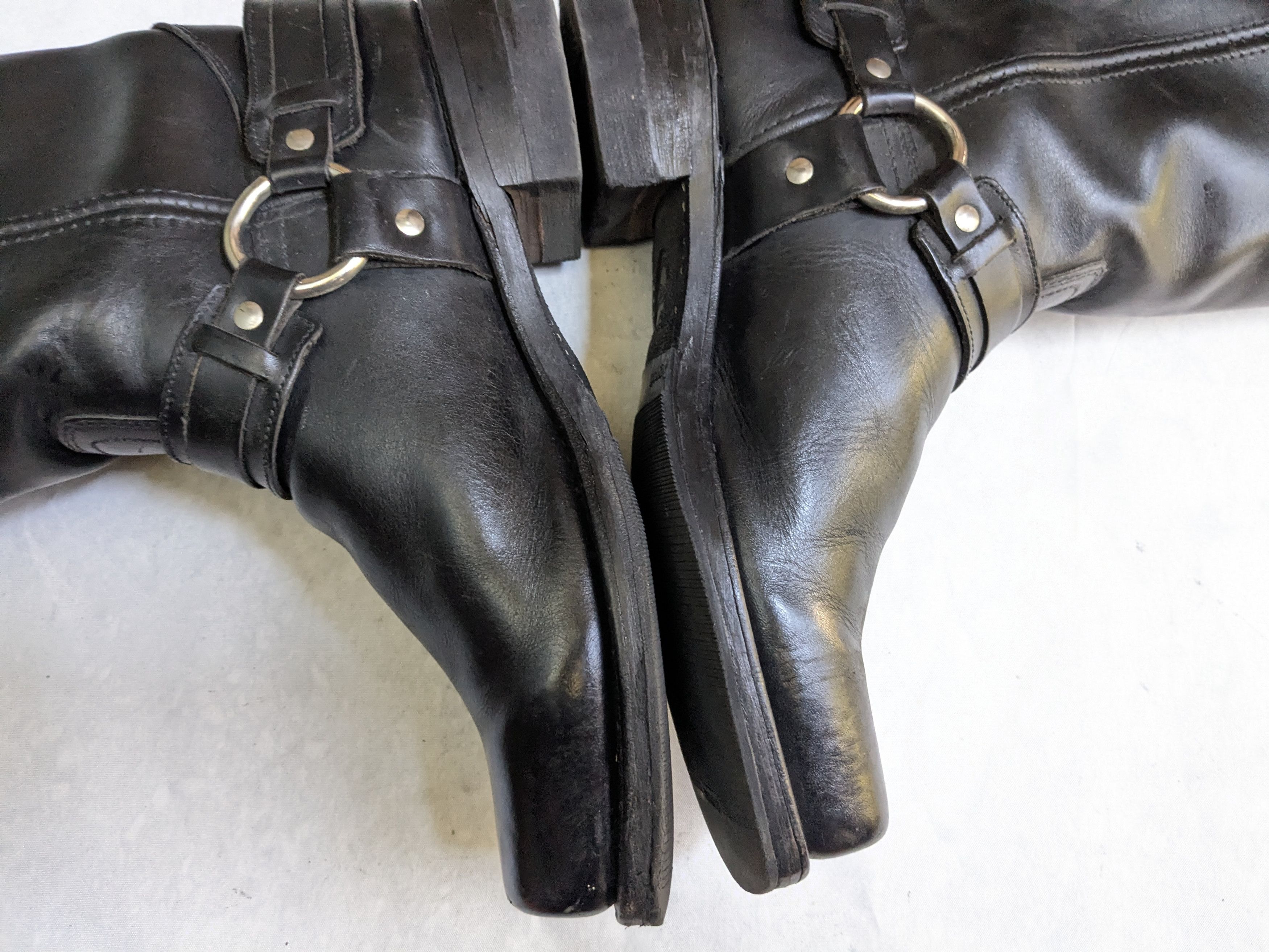 Frye Frye Harness Black Leather 10.5 M Leather Belted Size US 10.5 / EU 43-44 - 11 Thumbnail